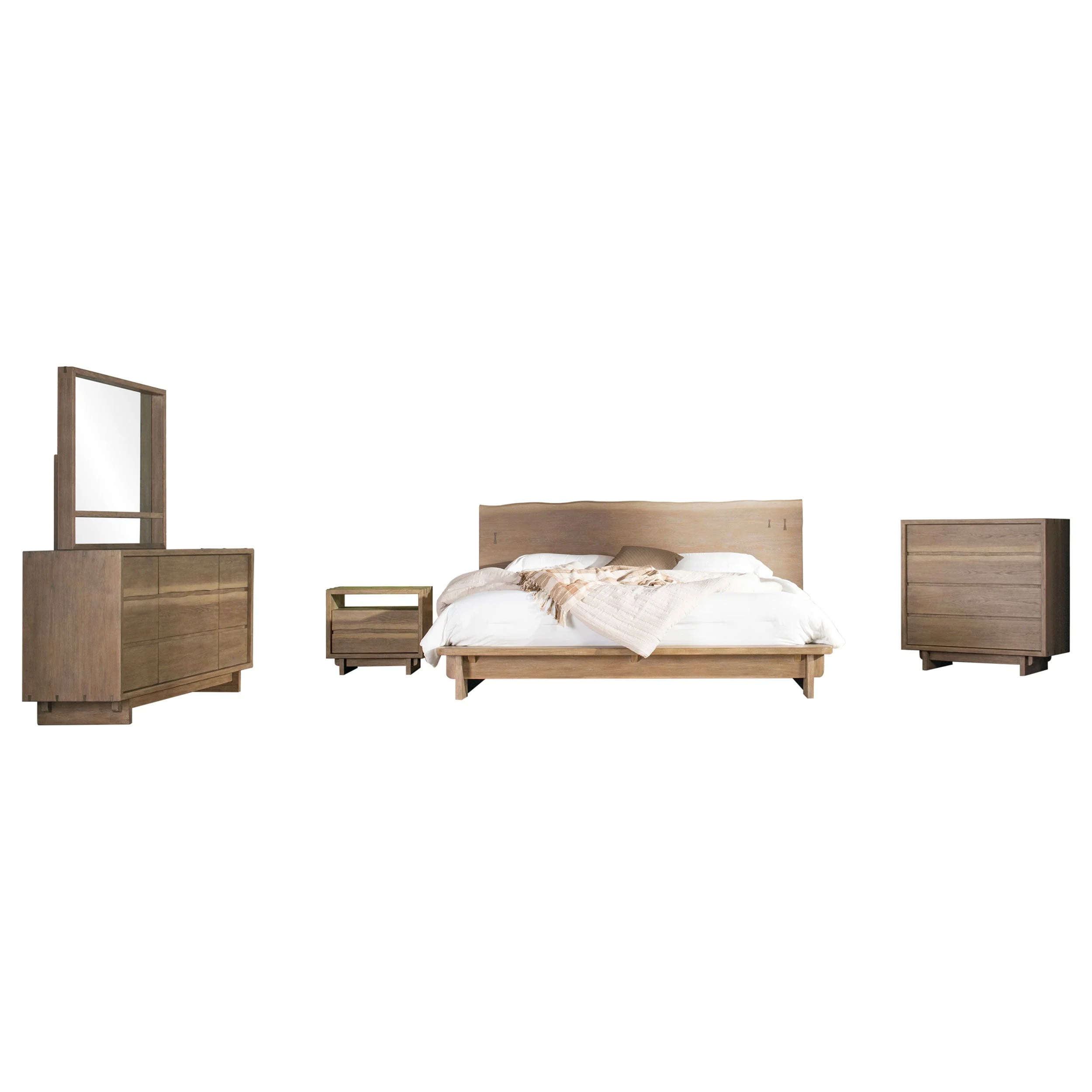 Stillwater Weathered Oak 5-Piece California King Bedroom Set - Image 2