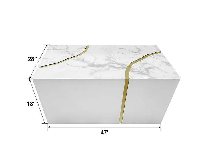 Stone White Coffee Table - Image 5