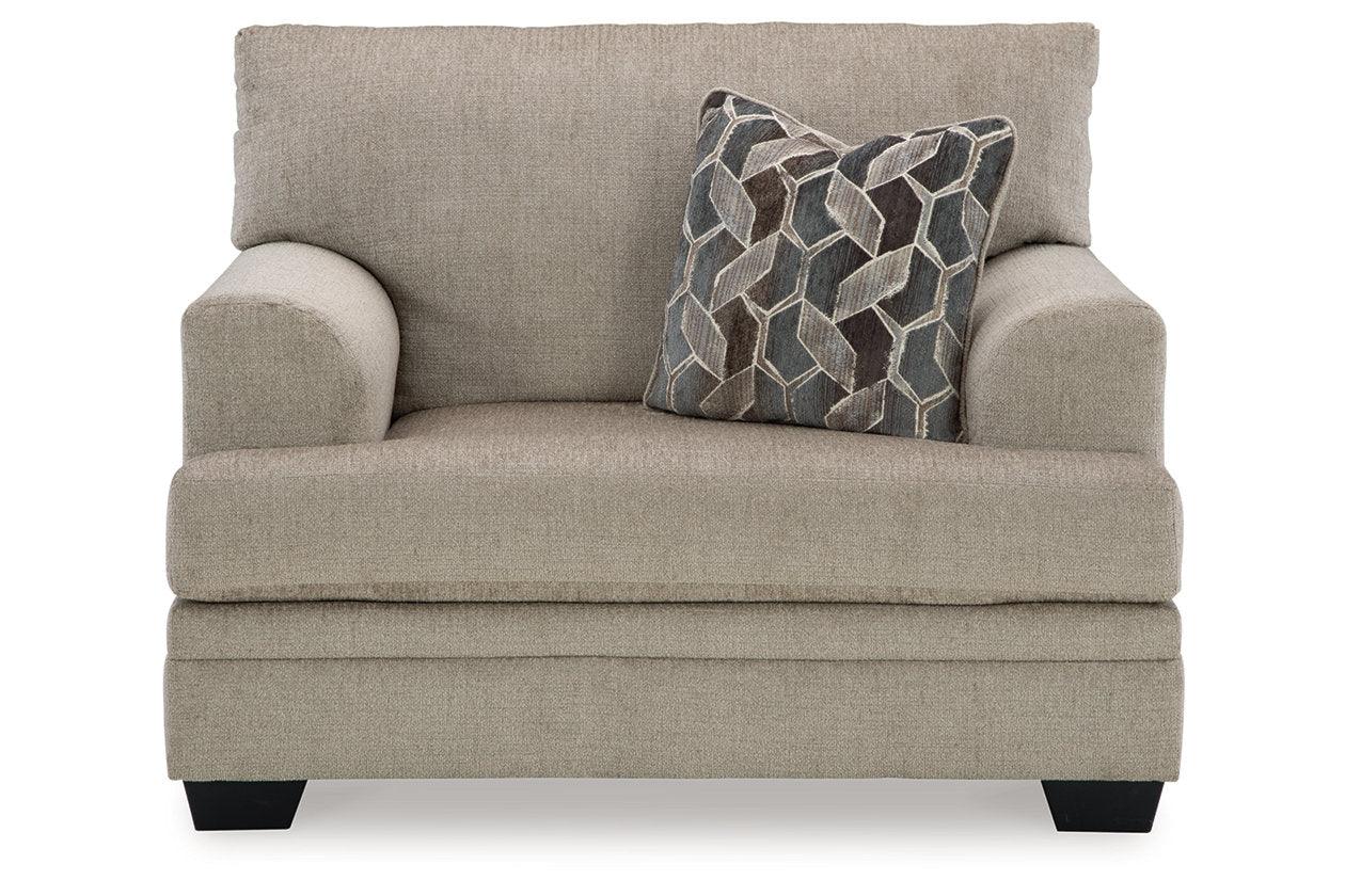 Stonemeade Taupe Oversized Chair and Ottoman - Image 2