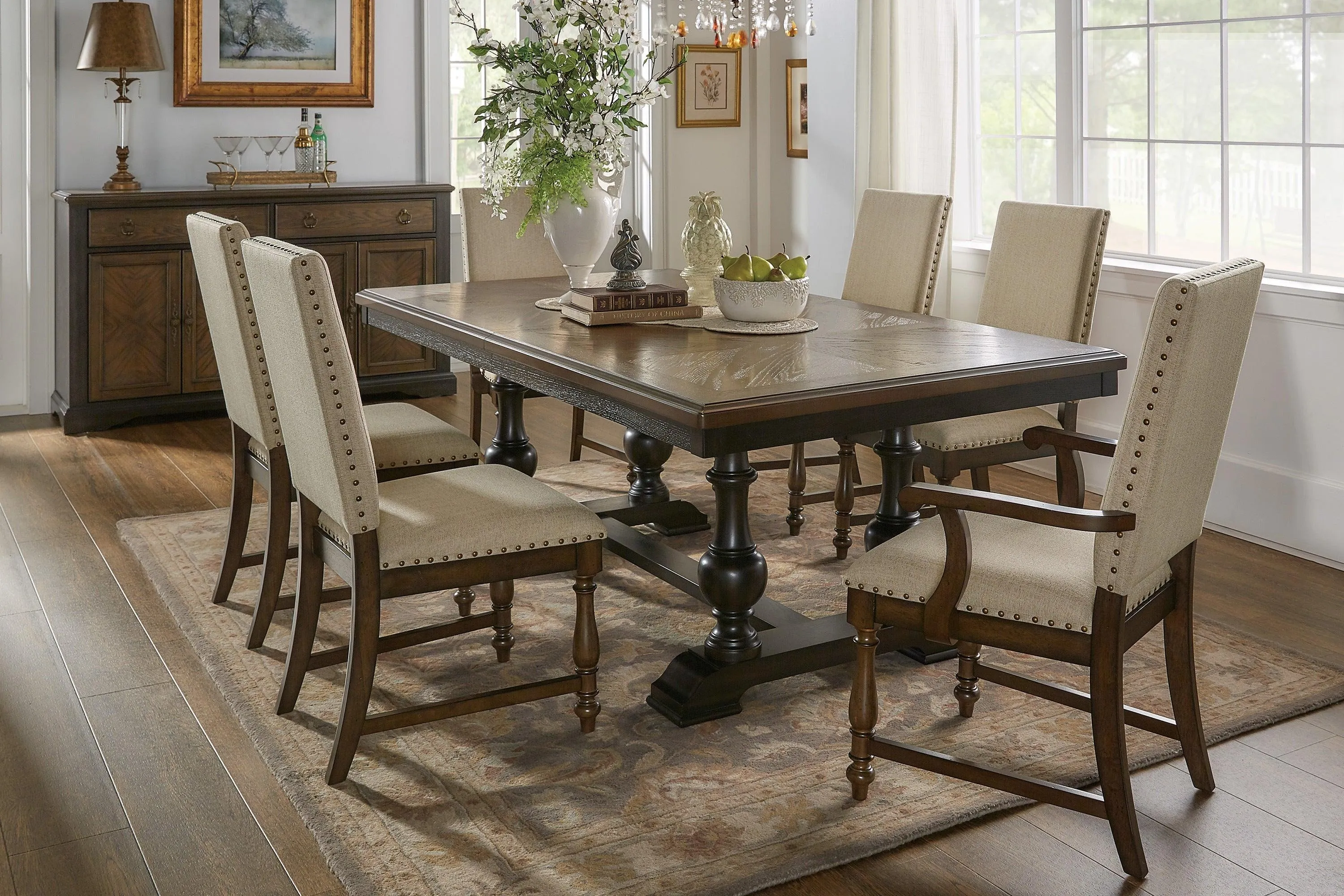 Stonington Brown Extendable Dining Table - Image 5