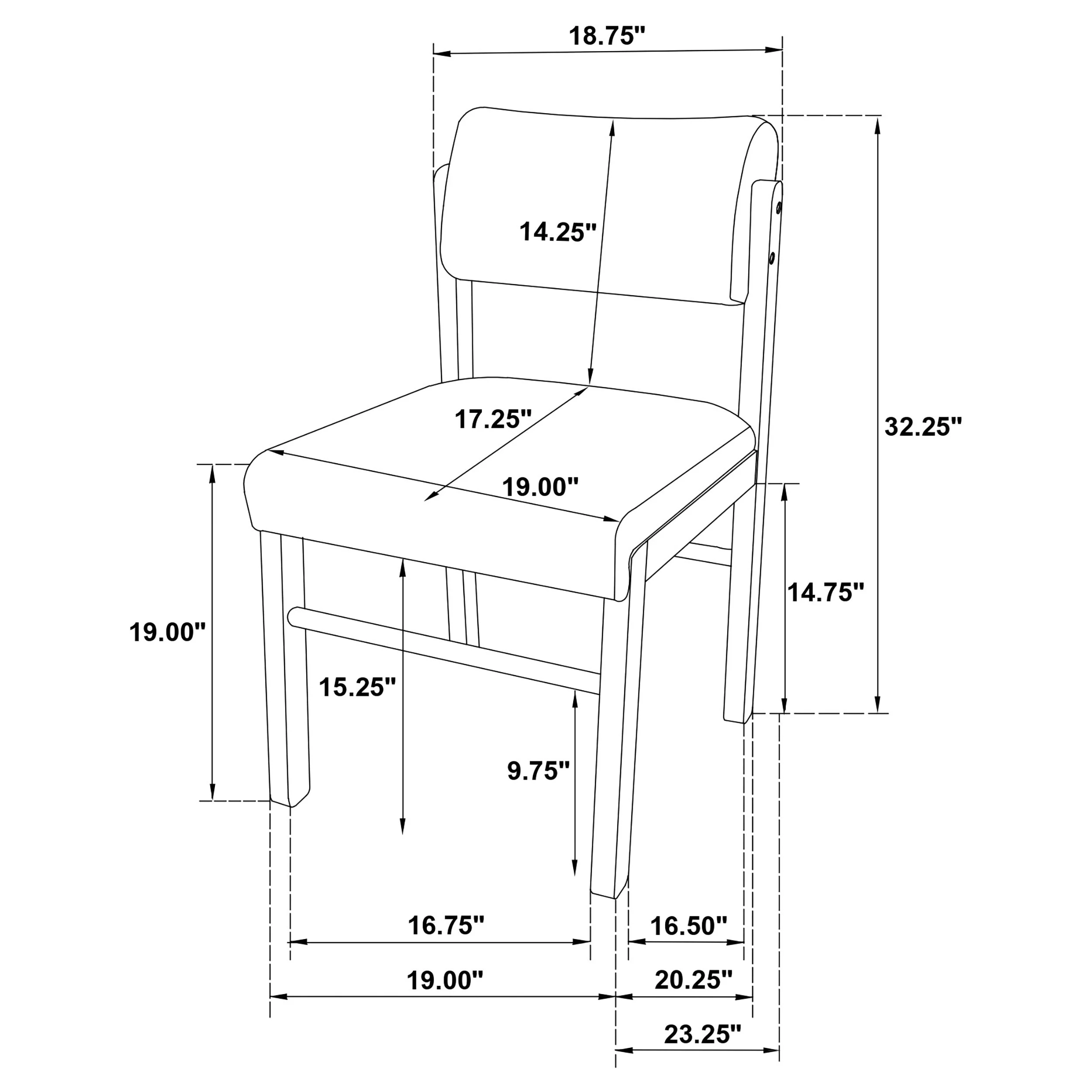 Strouse Black 5-piece Dining Set - Image 14