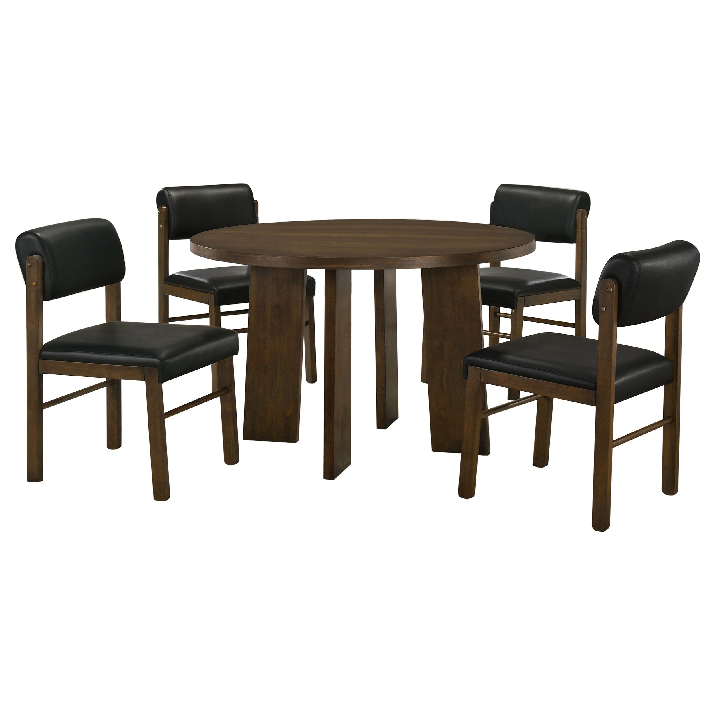 Strouse Black/Walnut 5-piece Dining Set - Image 2