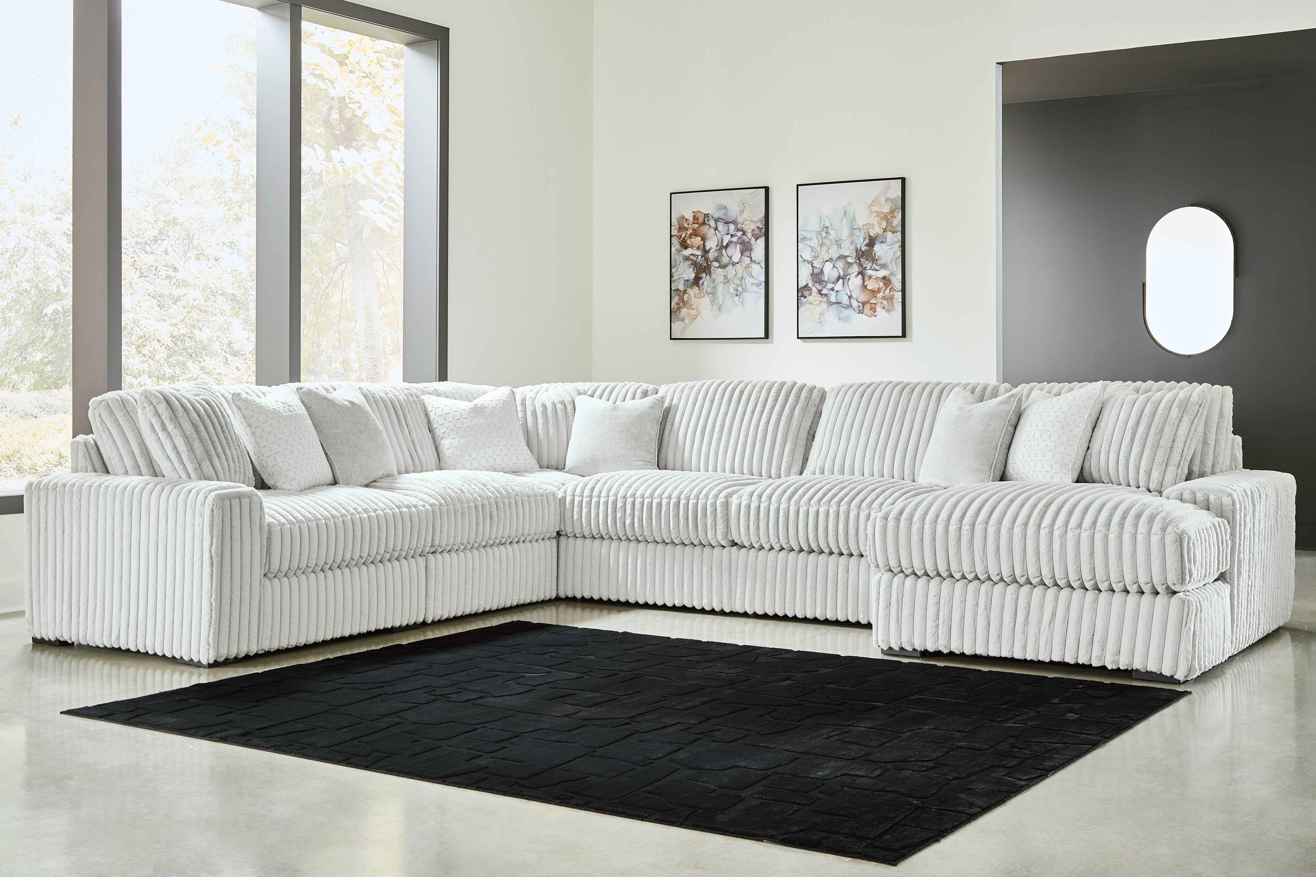Stupendous 6-Piece Sectional with RAF Chaise
