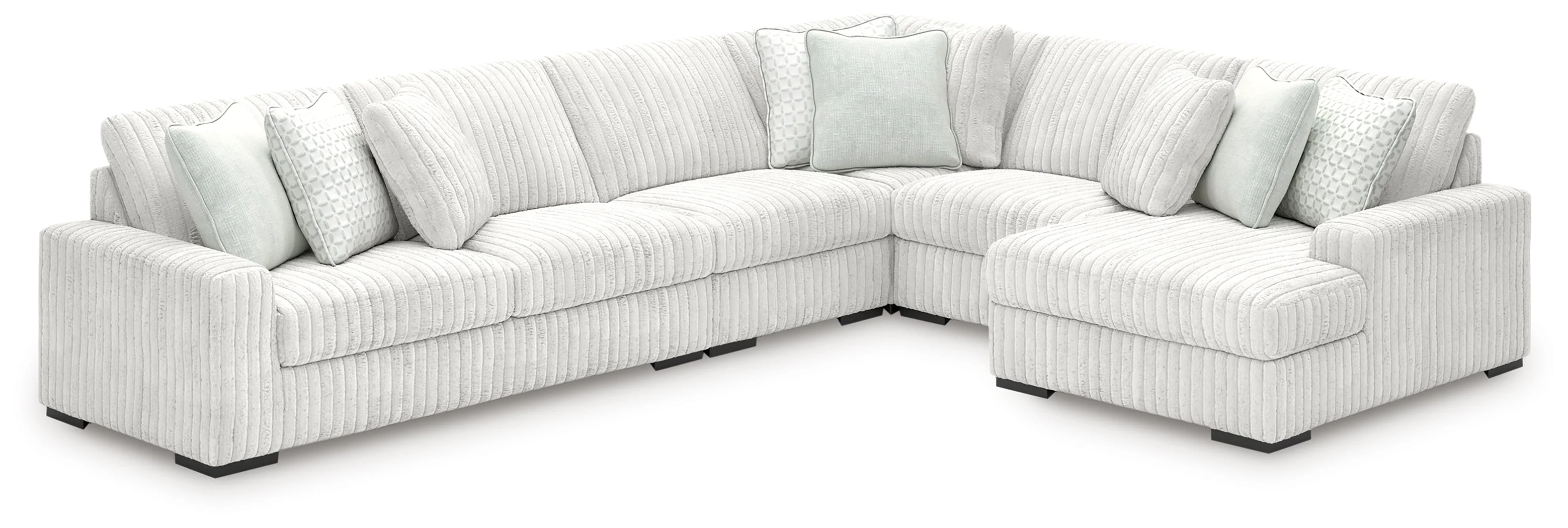 Stupendous Alloy 5-Piece Right Arm Facing Chaise Sectional