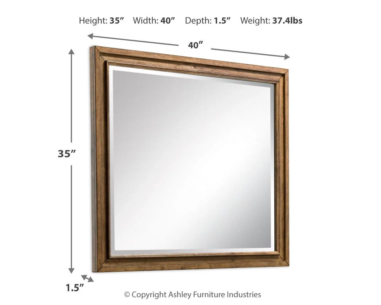 Sturlayne Brown Bedroom Mirror - Image 2