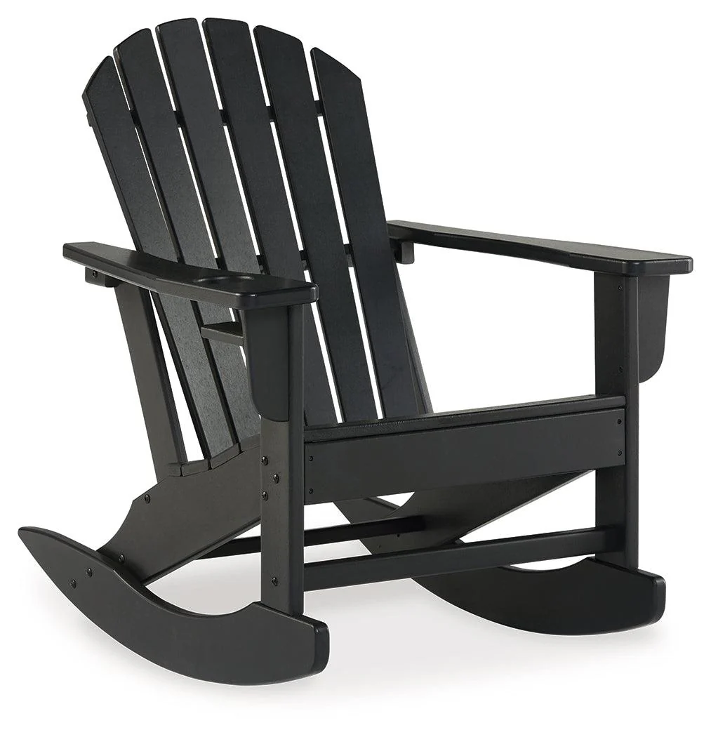 Sundown Treasure Black Outdoor Rocking Chair - Image 2
