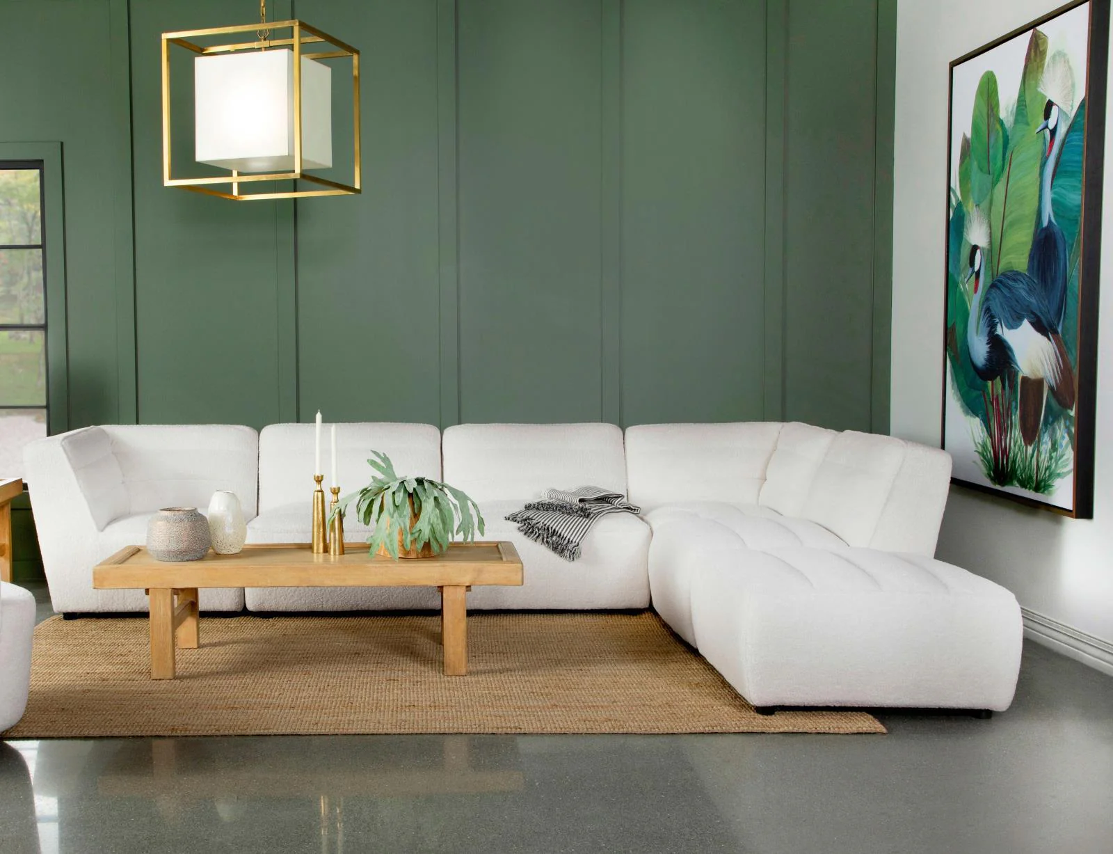 Sunny Natural Upholstered 6-Piece Sectional - Image 2