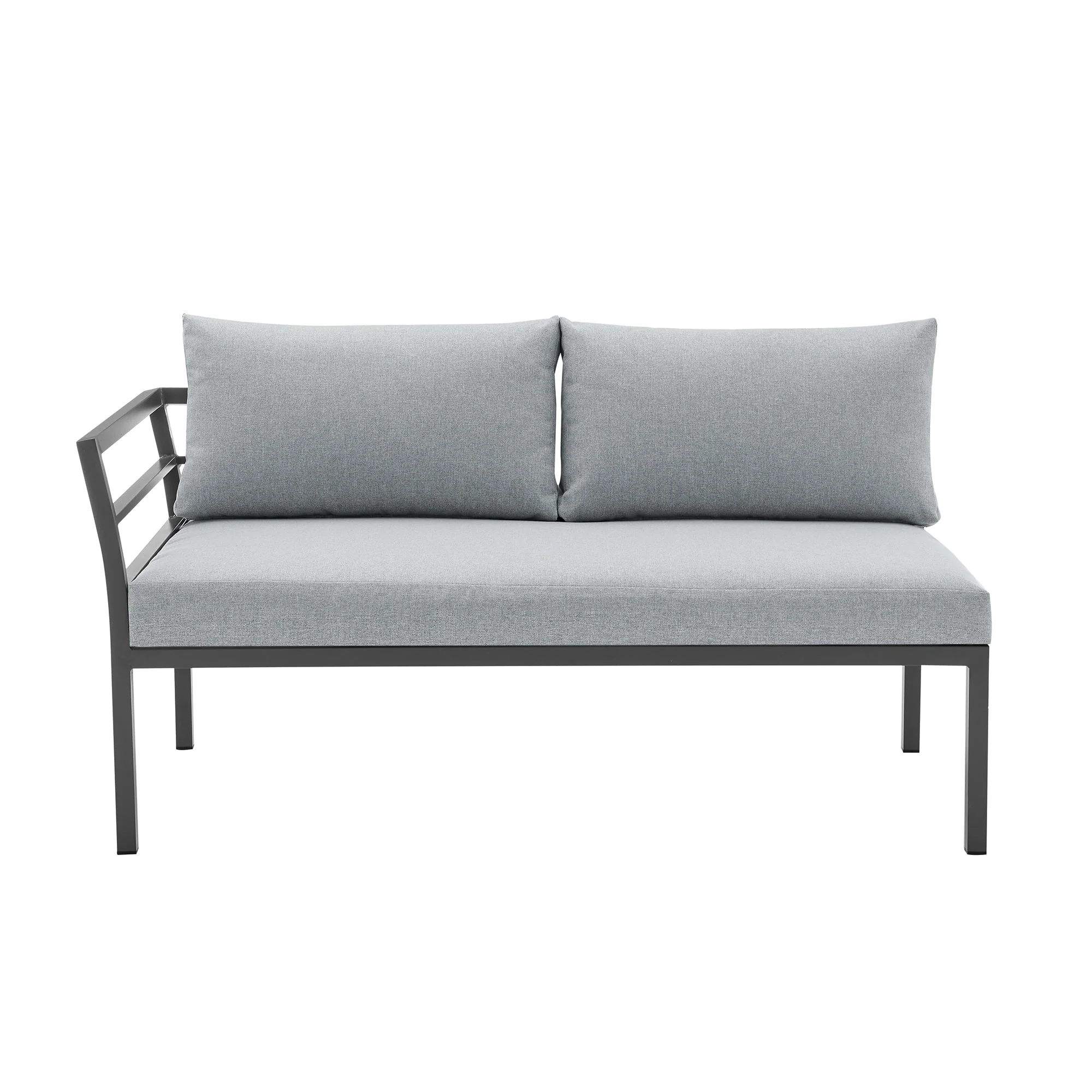 Sunnyside Corner Patio Conversation Set with Table in Grey on Grey - Image 16