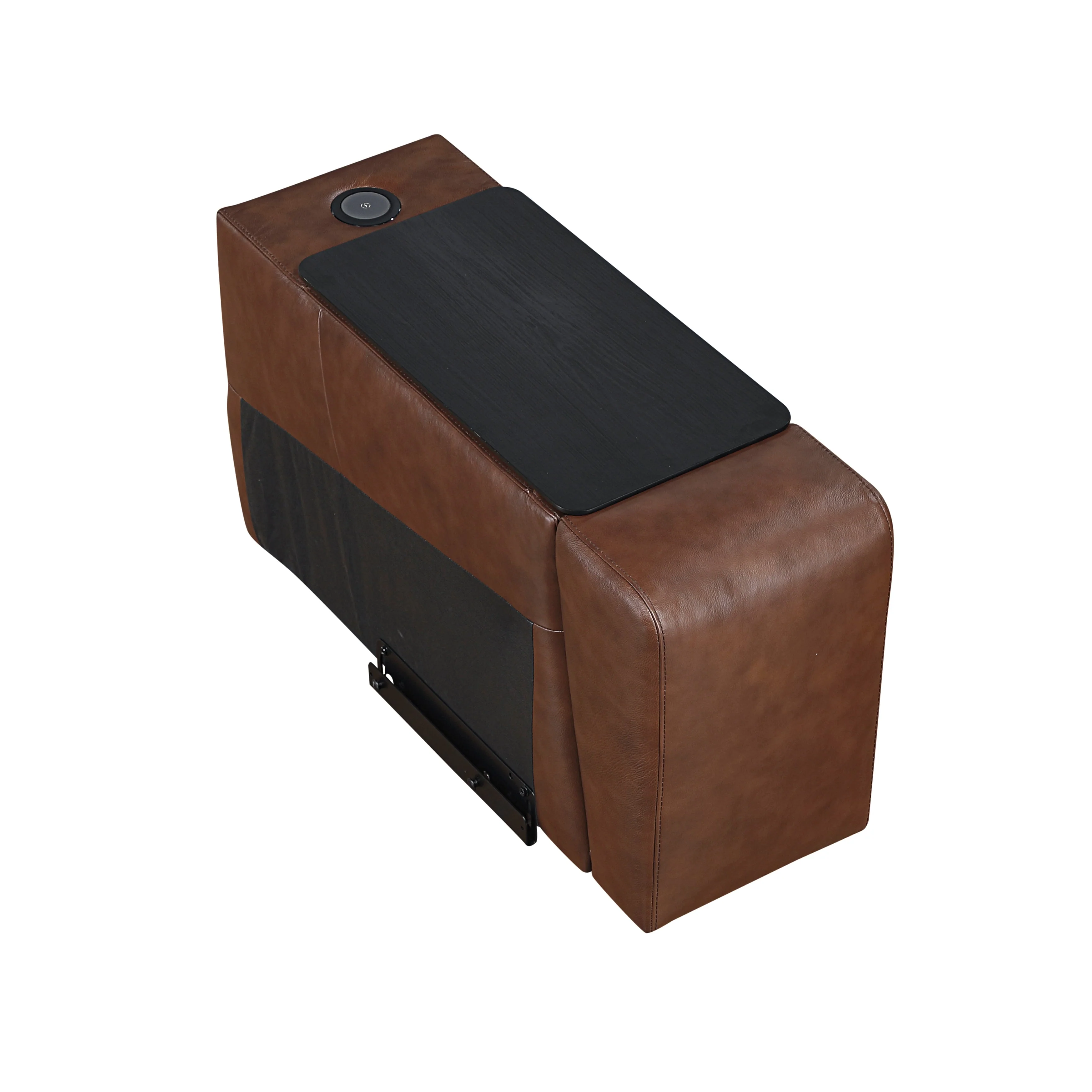 Sutton Brown Leather Power Double Reclining Loveseat with Center Console - Image 19