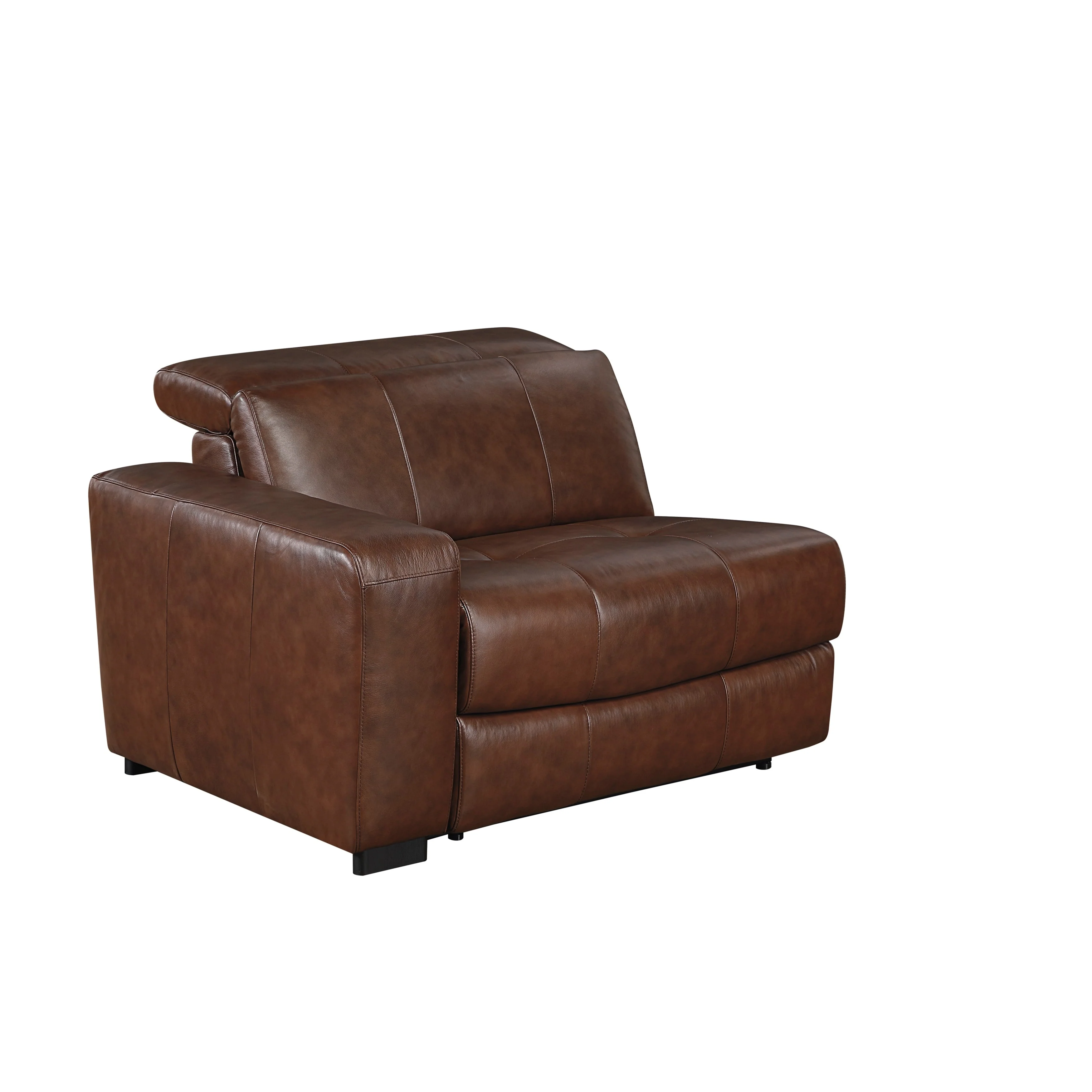 Sutton Brown Leather Power Double Reclining Sofa with Power Headrests and Charging Ports - Image 10