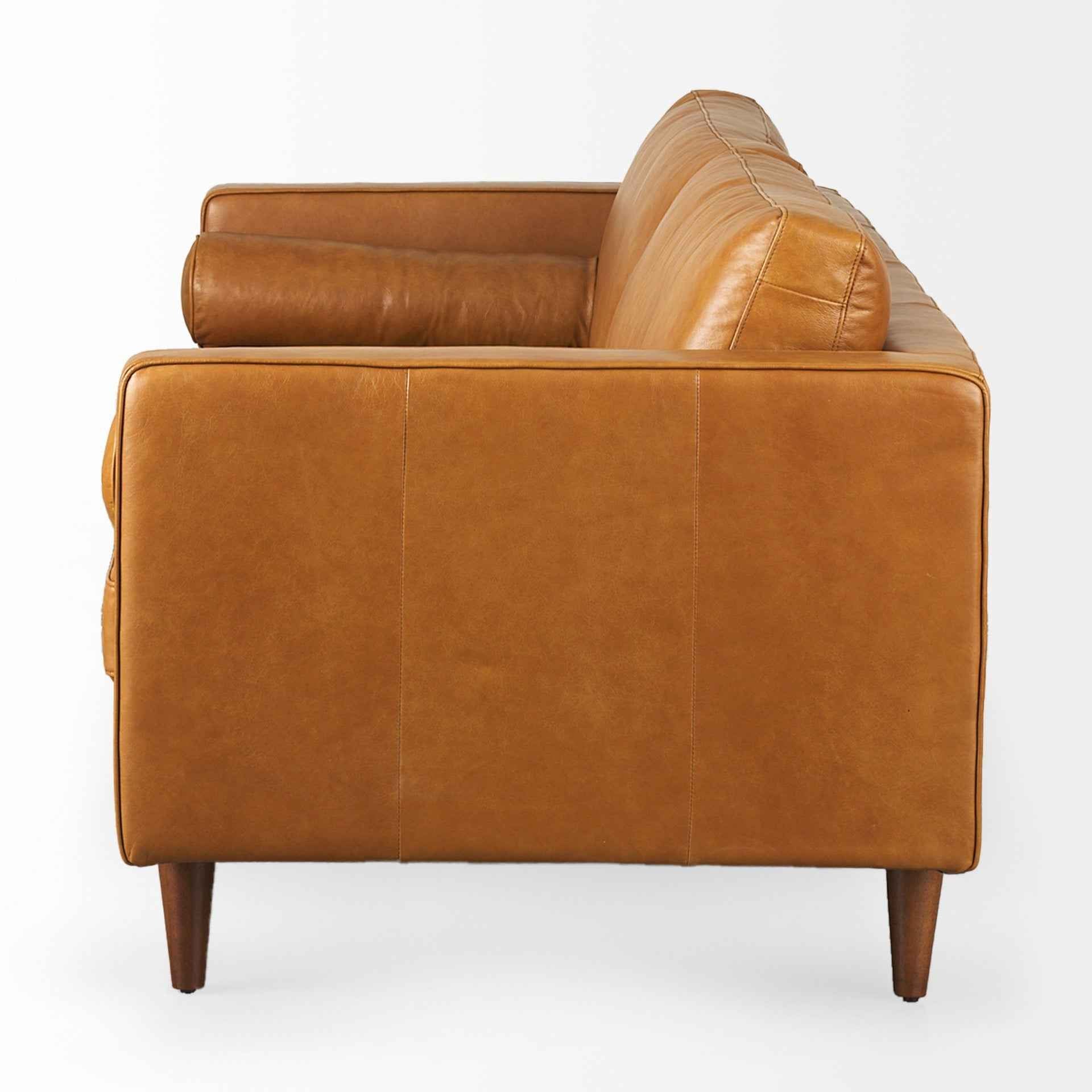 Svend Tan Leather Sofa - Image 3