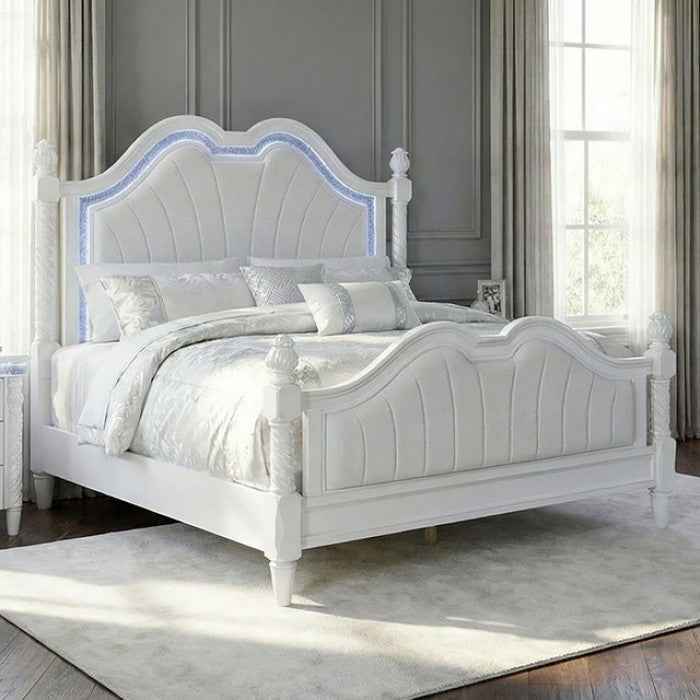 Swindon Pearl White 4-Piece Queen Bedroom Set - Image 2