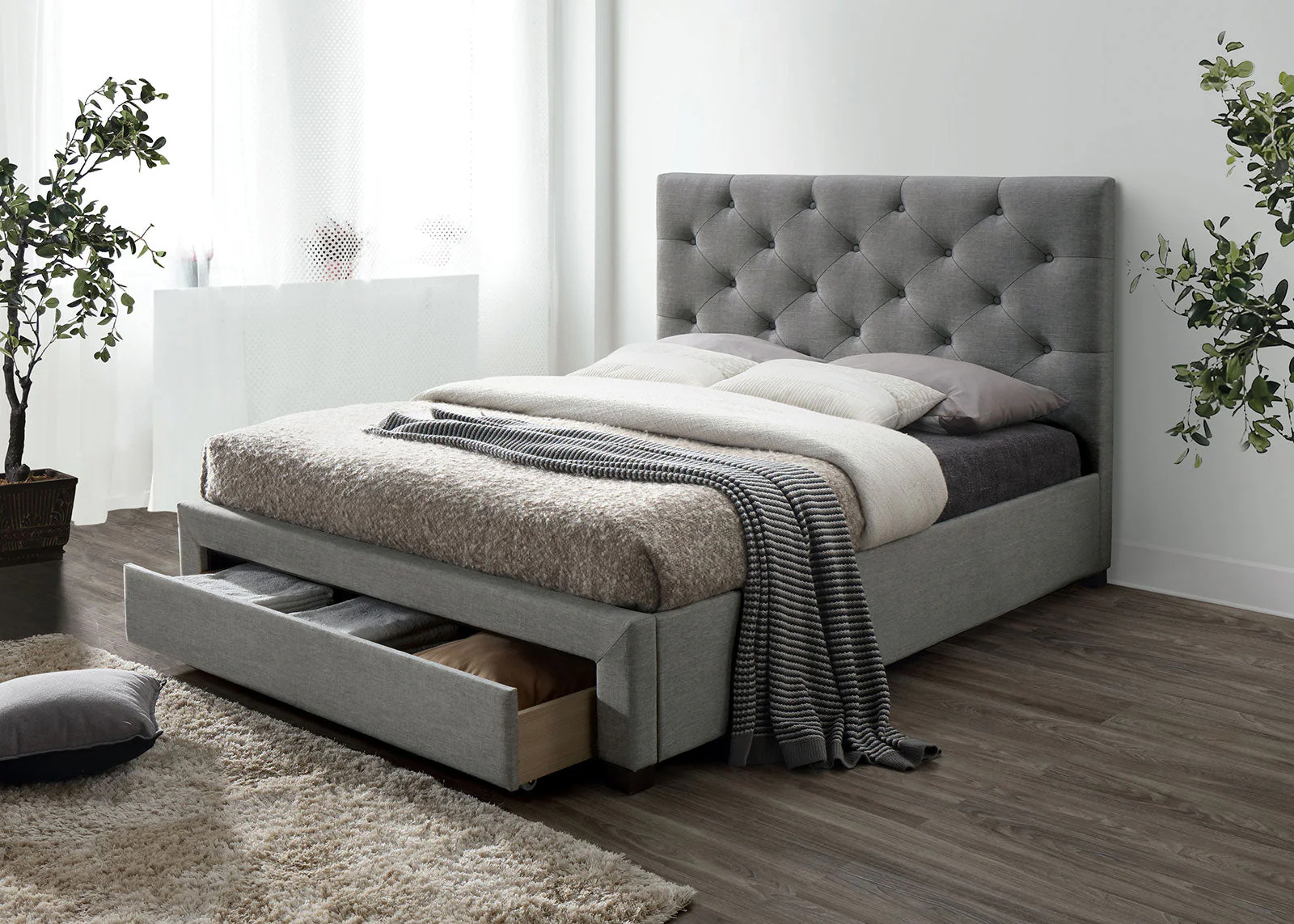 Sybella Gray Twin Bed