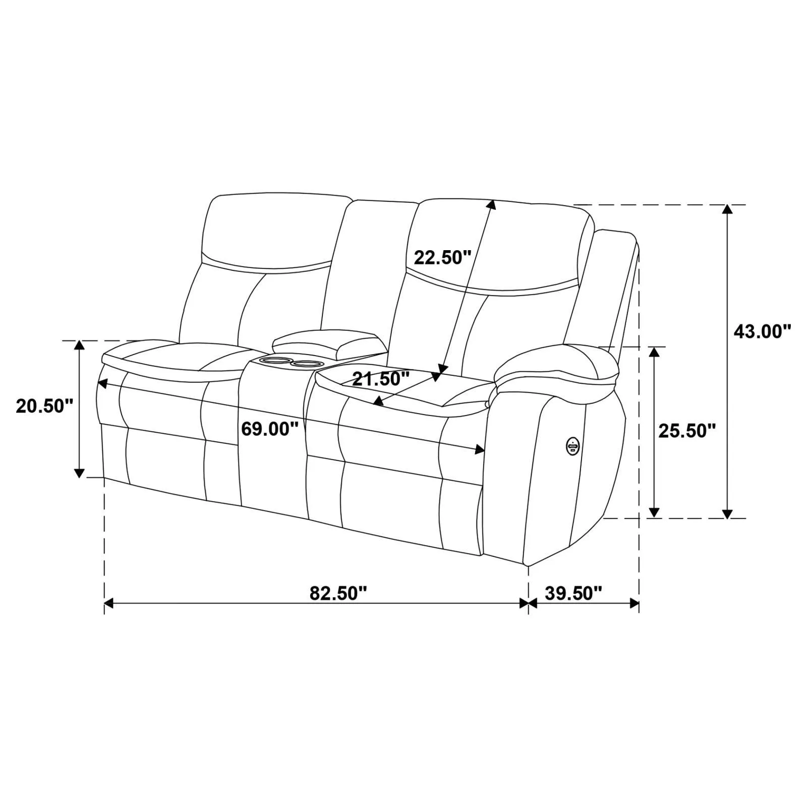 Sycamore Brown Upholstered Power Reclining Sectional - Image 13
