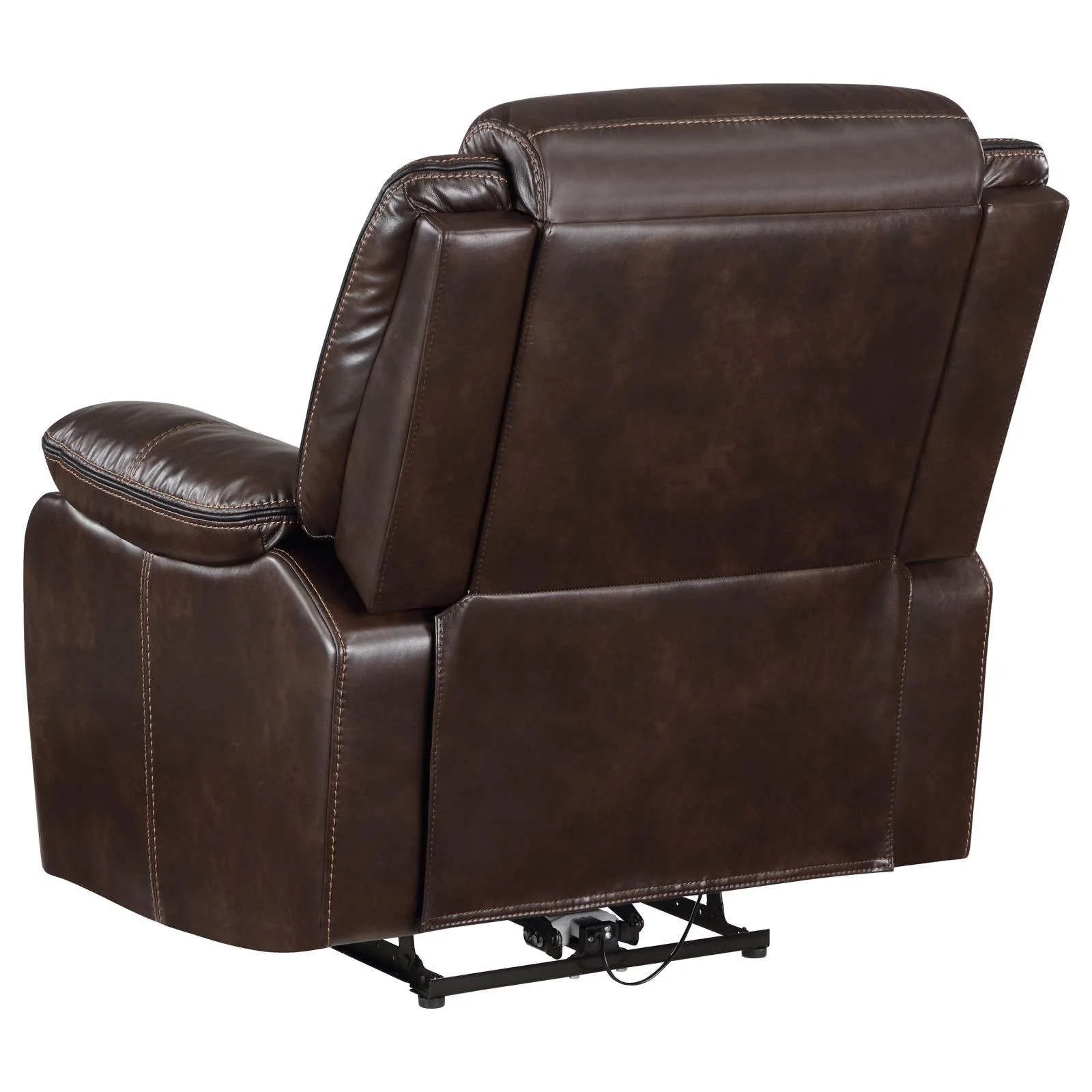 Sycamore Dark Brown Upholstered Power Recliner Chair - Image 6