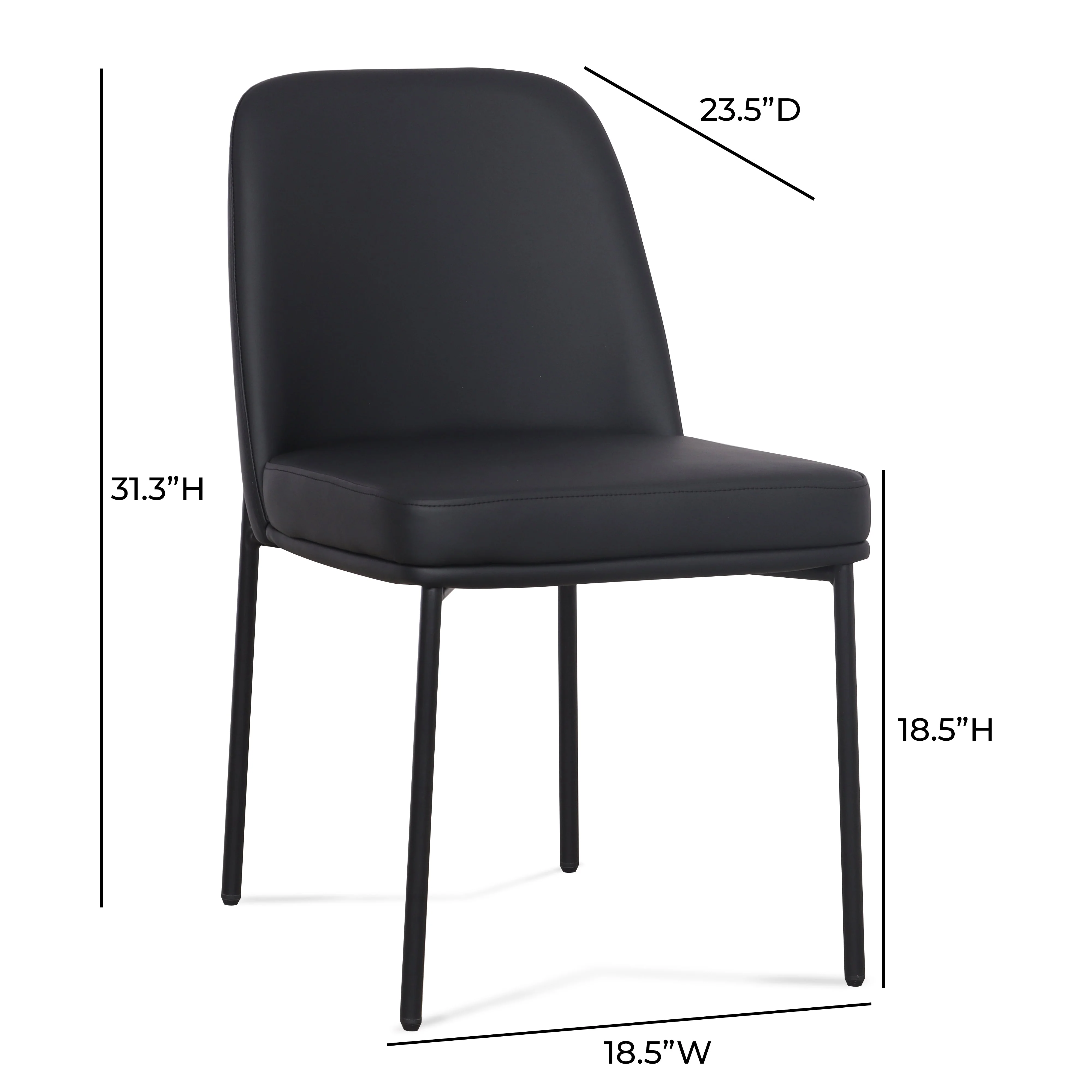 Sydney Performance Vegan Leather Dining Chair - Set of 2 - Image 7