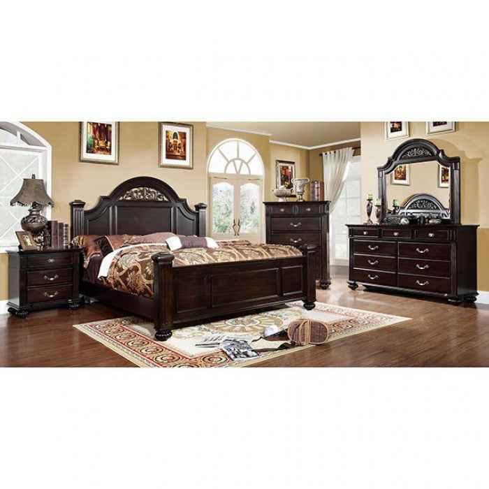 Syracuse Dark Walnut 4-Piece Queen Bedroom Set