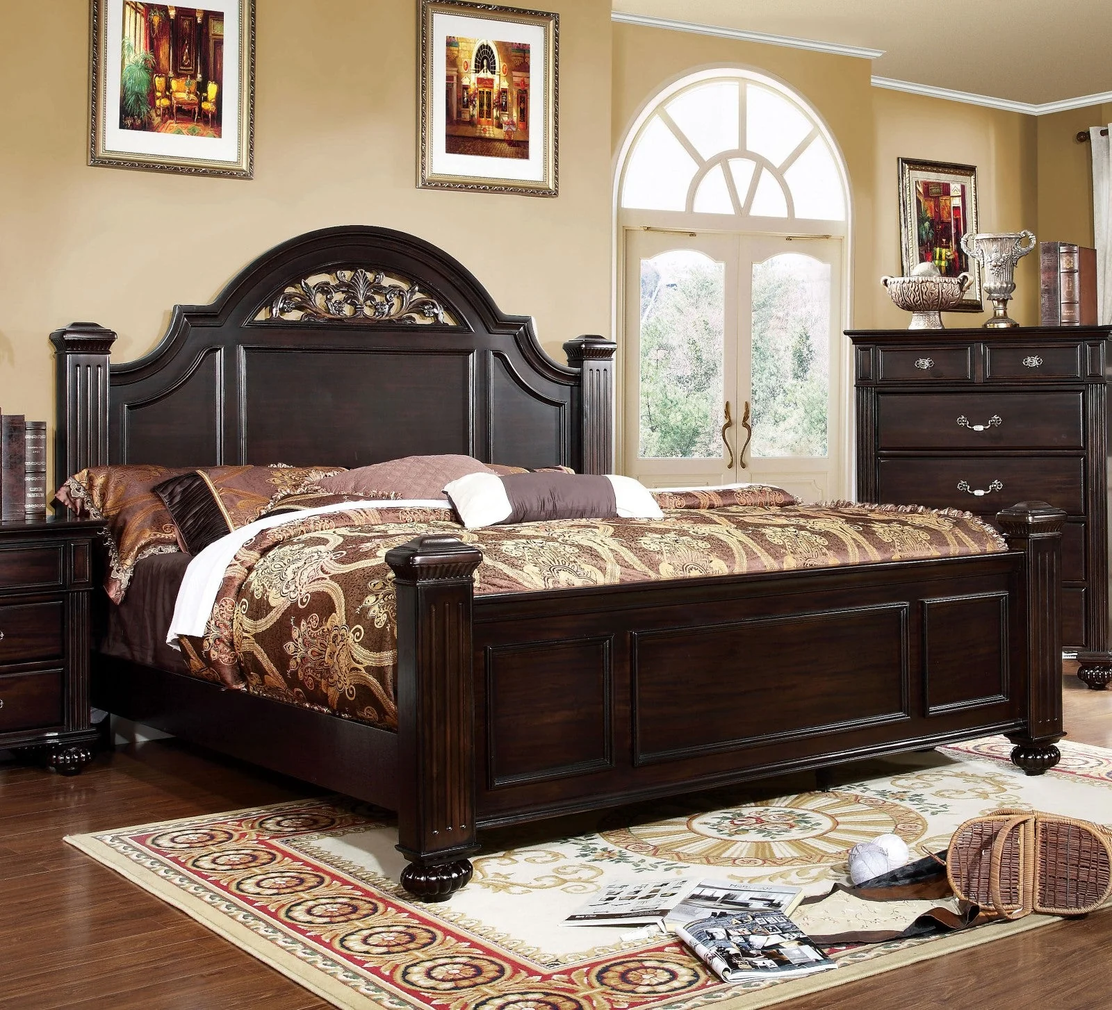 Syracuse Dark Walnut King Bed