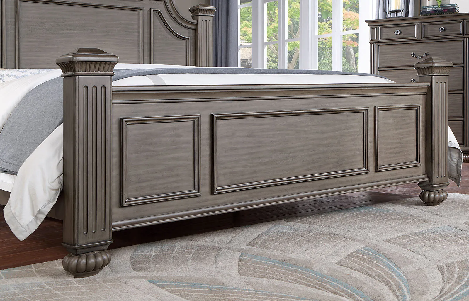 Syracuse Gray Queen Bed - Image 3