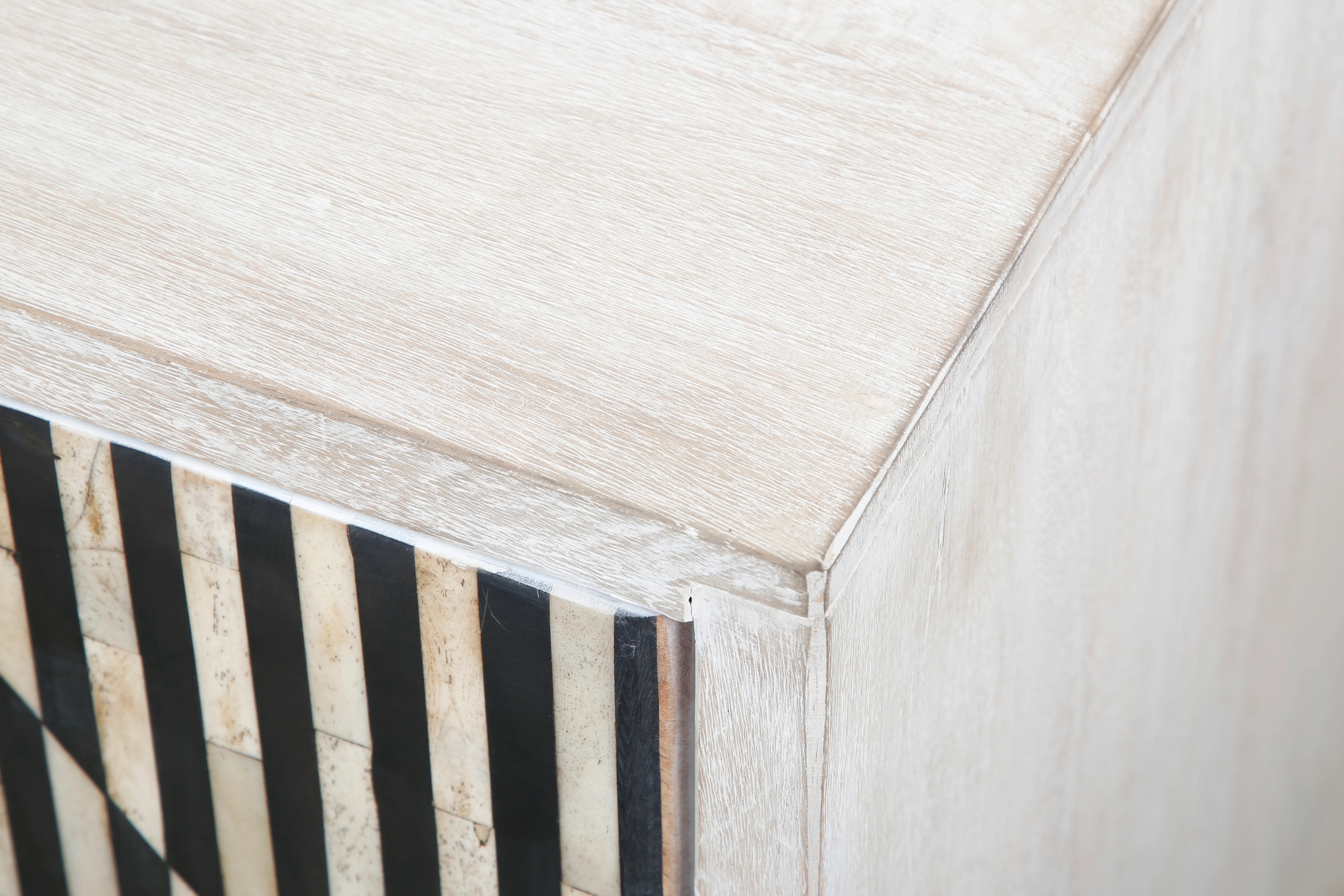 Taara 72" Sideboard with Horn and Wood Inlay on Metal Base - Image 7