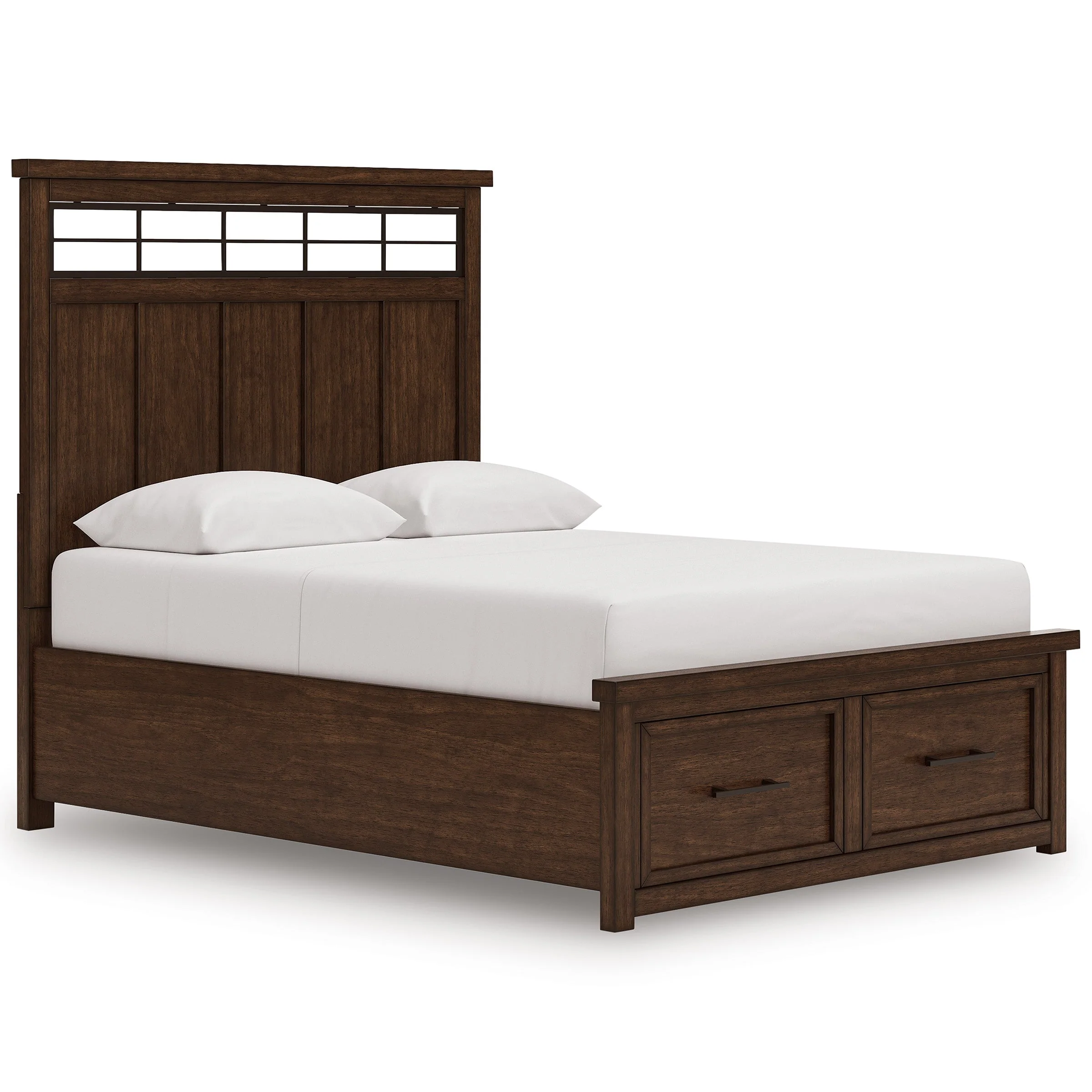 Taffenbrook Medium Brown Queen Storage Platform Bed - Image 9