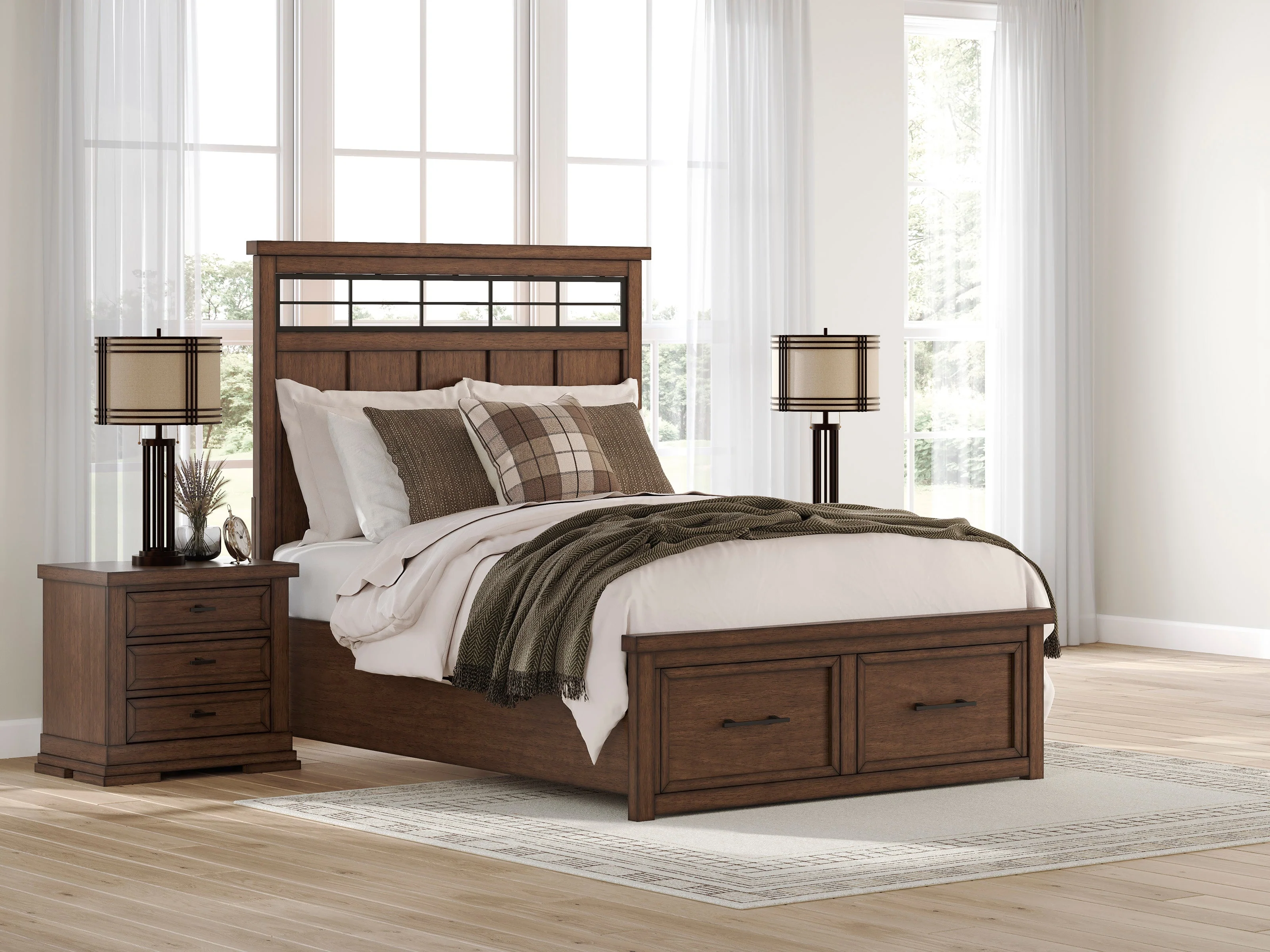 Taffenbrook Medium Brown Storage Platform Set - Image 5