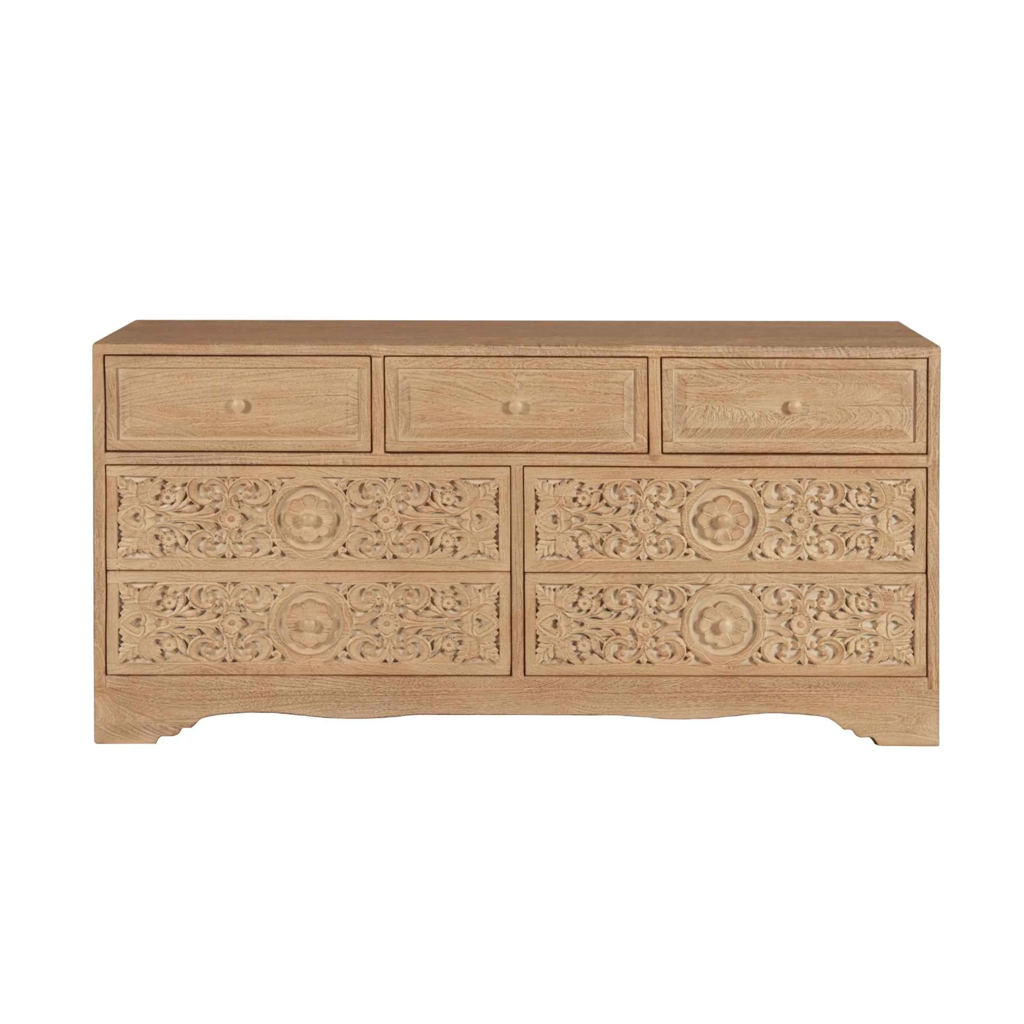 Taj 71" Dresser with Plinth Base in Whitewash - Image 7