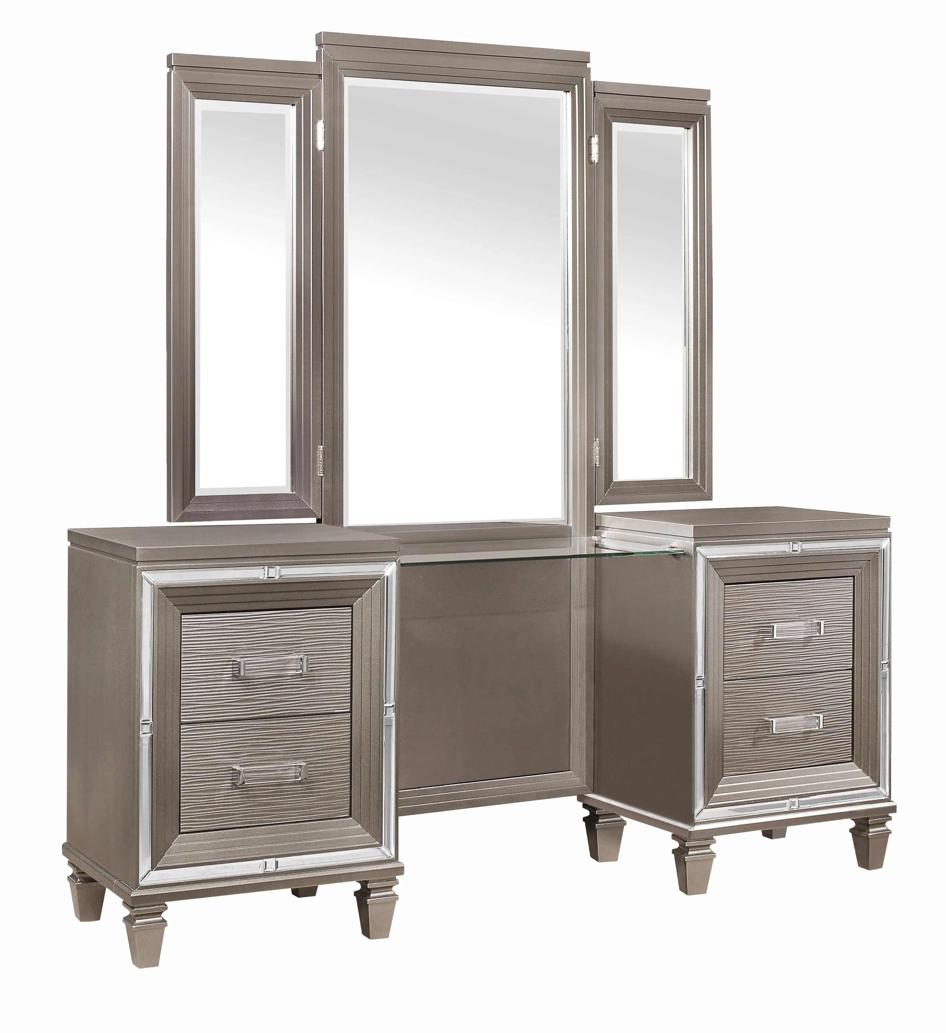 Tamsin Silver/Gray Metallic Vanity Set - Image 3