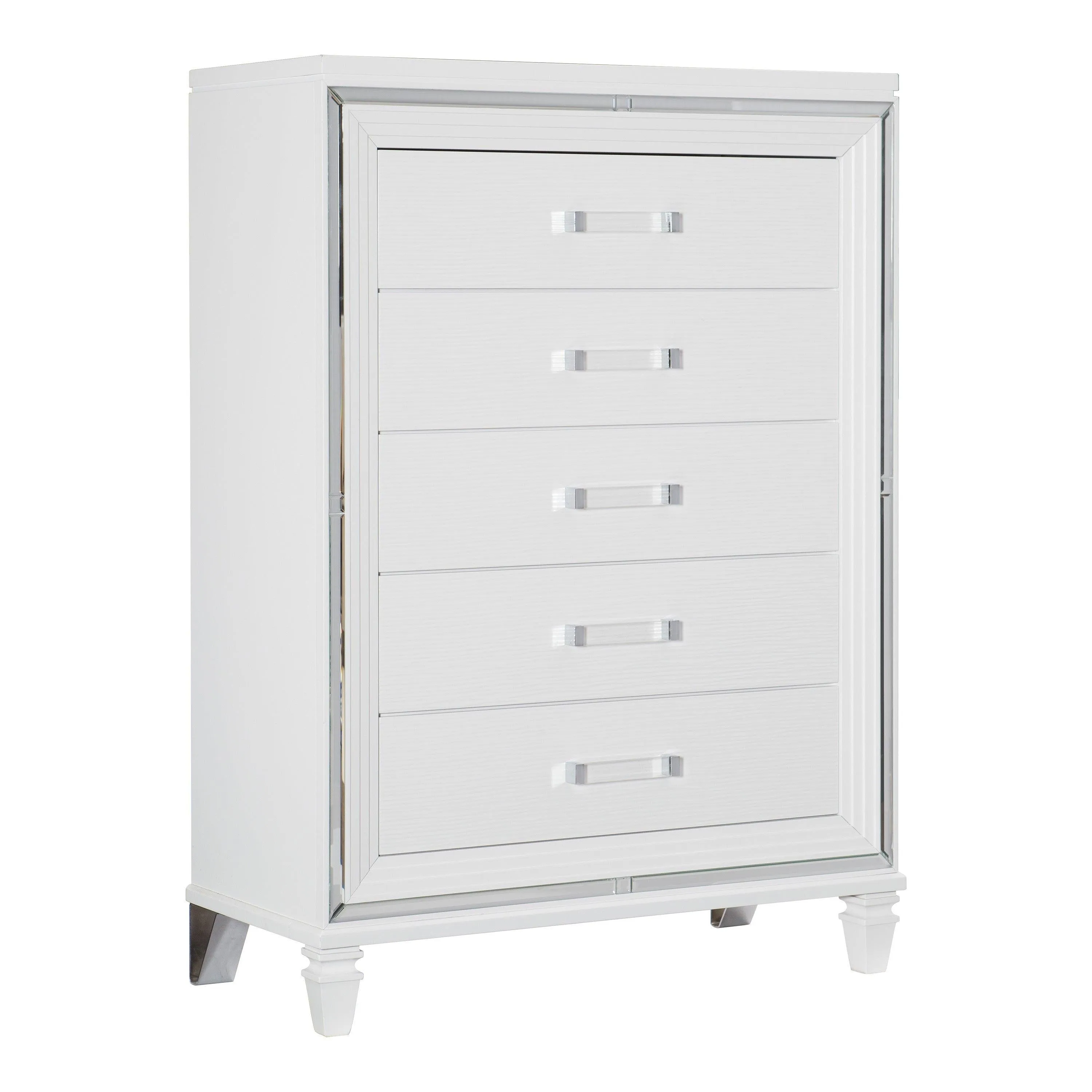 Tamsin White LED Upholstered Storage Platform Bedroom Set - Image 12