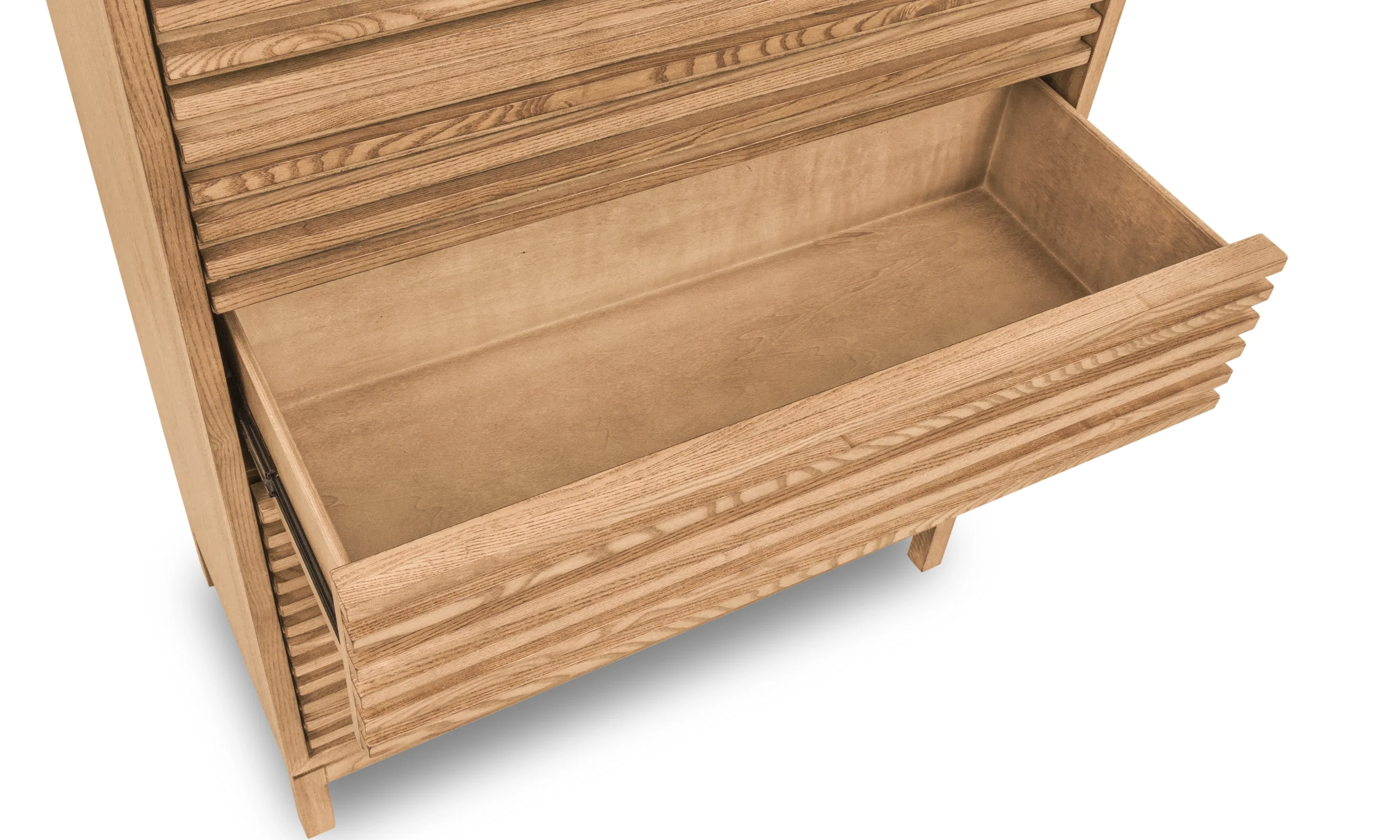 Tanner Five Drawer Ash Wood Chest in Flaxen - Image 5