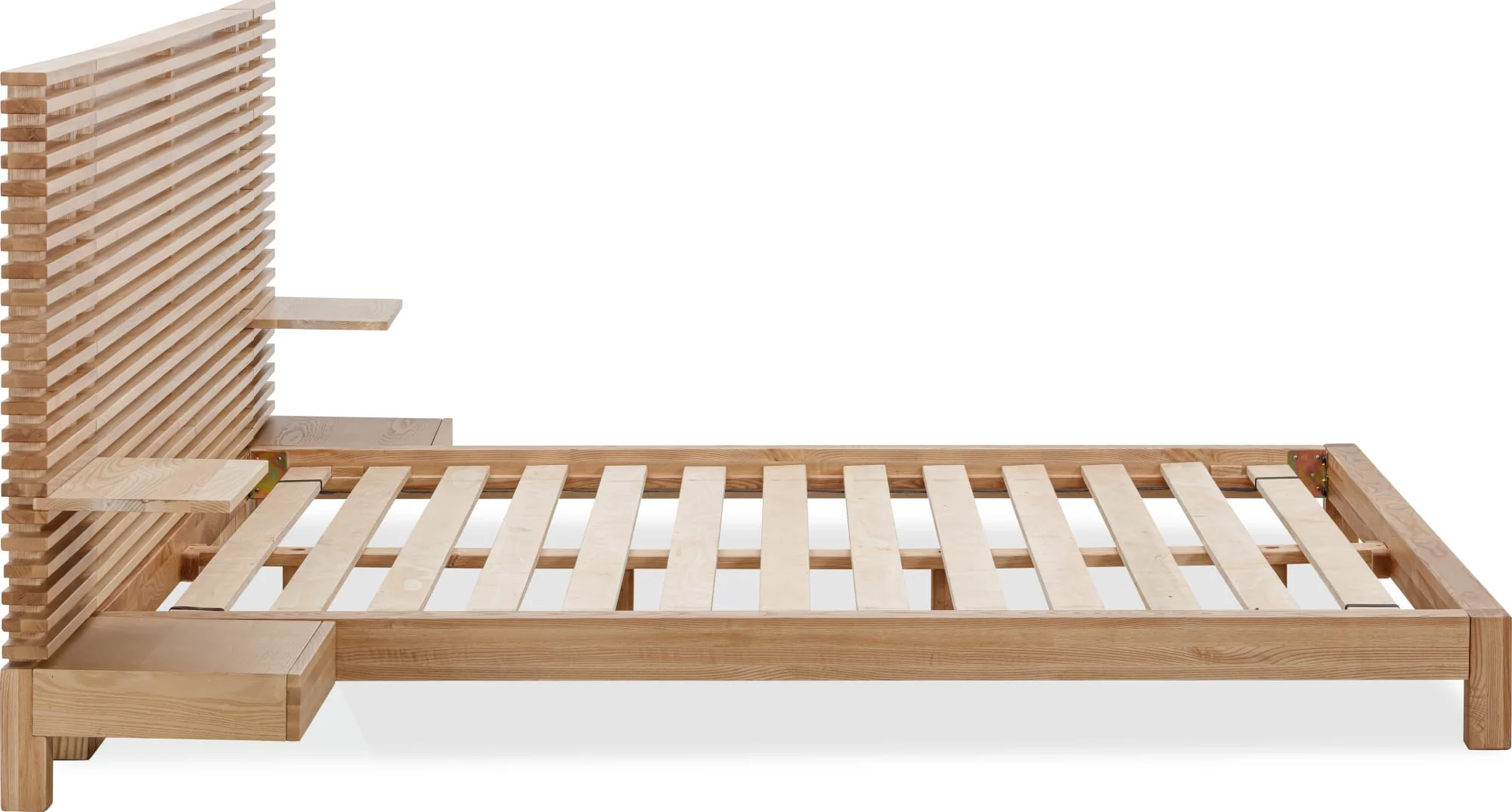 Tanner Flaxen Full Solid Ash Wall Bed with Integrated Nightstands - Image 7