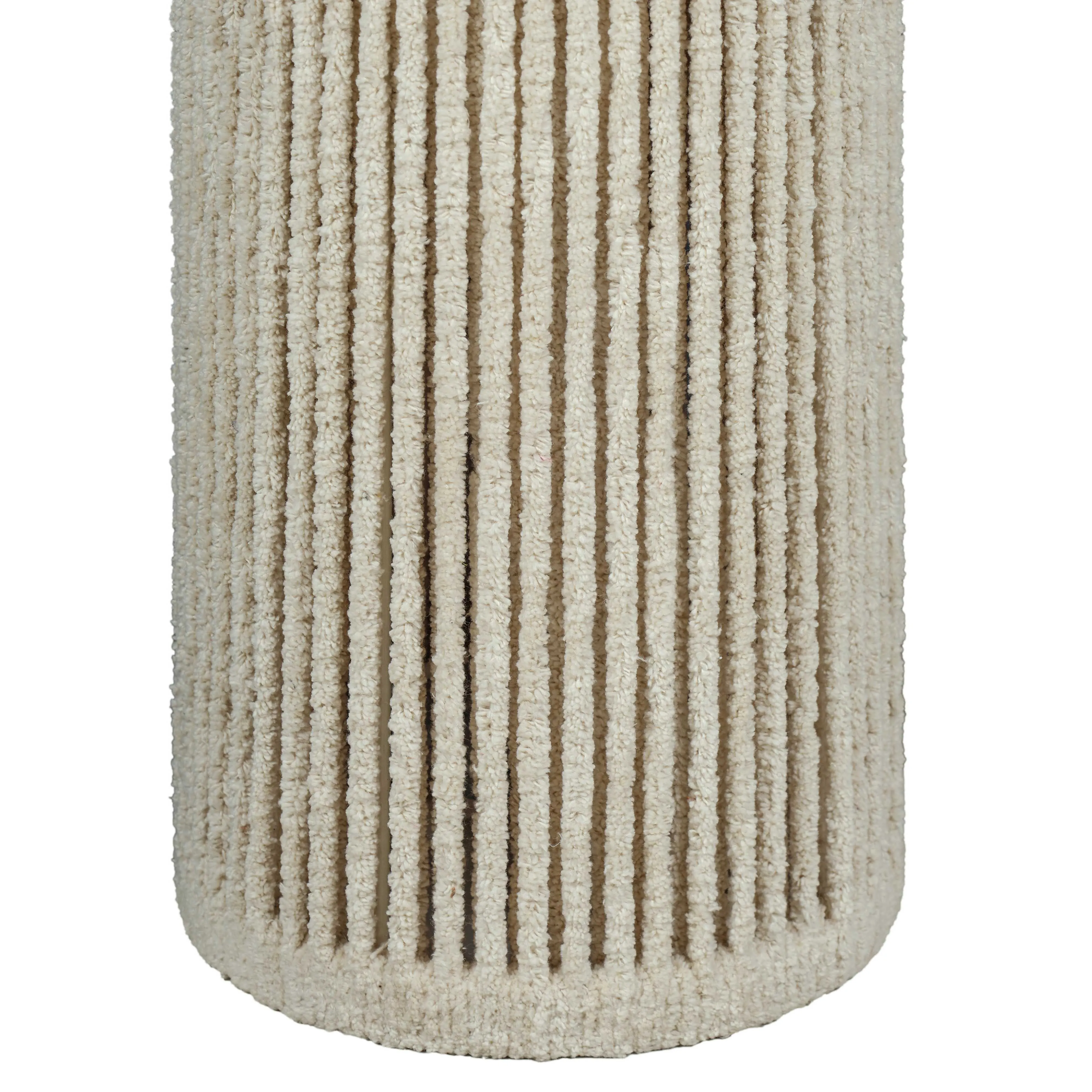 Tapered Natural Chenille Fiber Floor Lamp - Image 5