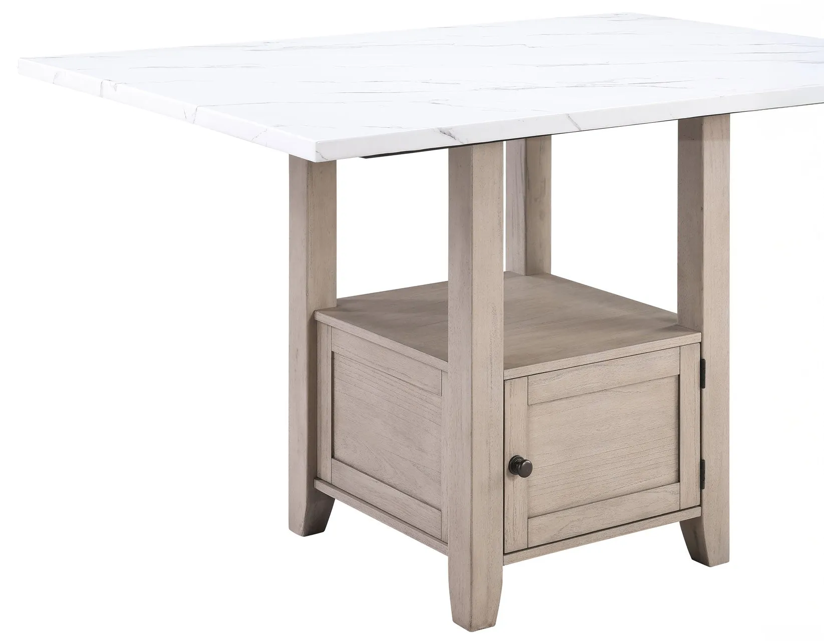 Taylor Tan Faux-Marble Counter Height Dining Set - Image 9
