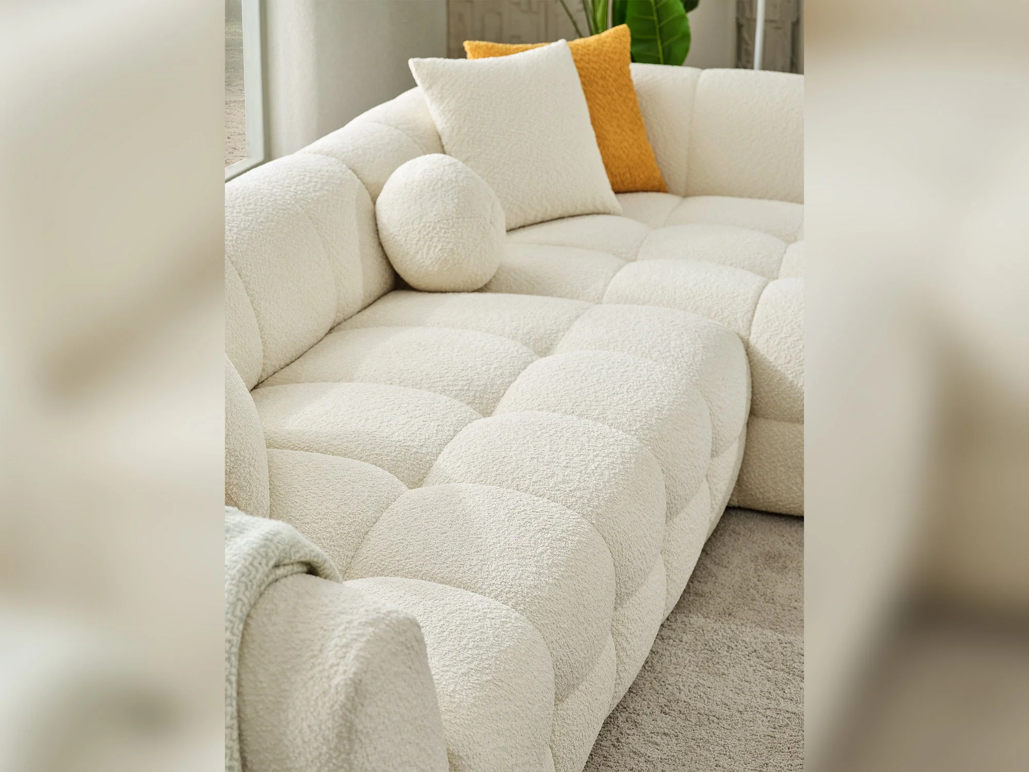 Teddy Cream Sectional Sofa - Image 10