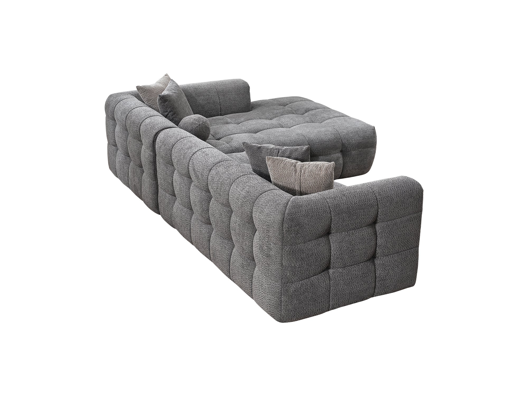 Teddy Sectional Sofa Grey - Image 3
