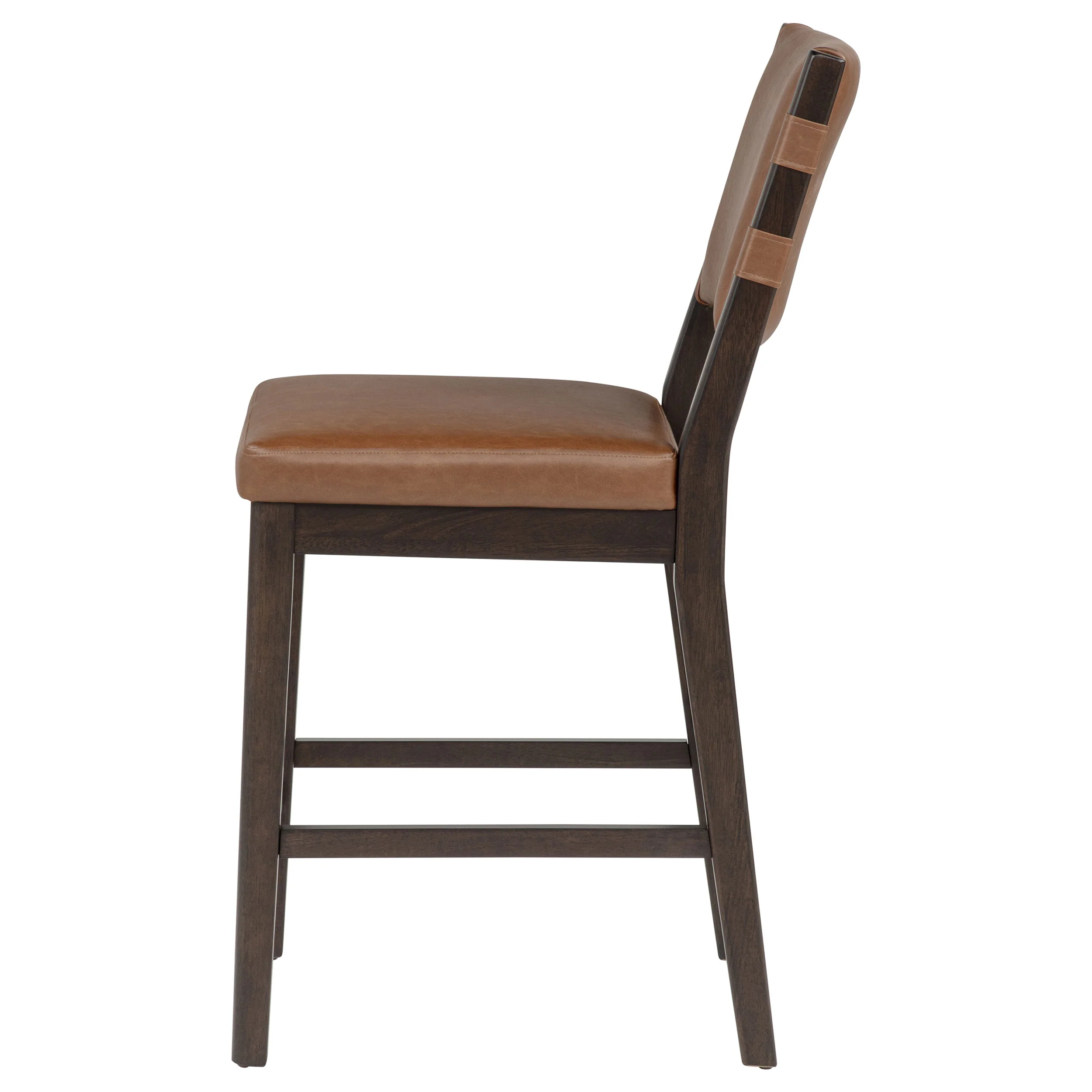 Tegan Faux Leather Upholstered Counter Height Chair Cognac (Set of 2) - Image 5