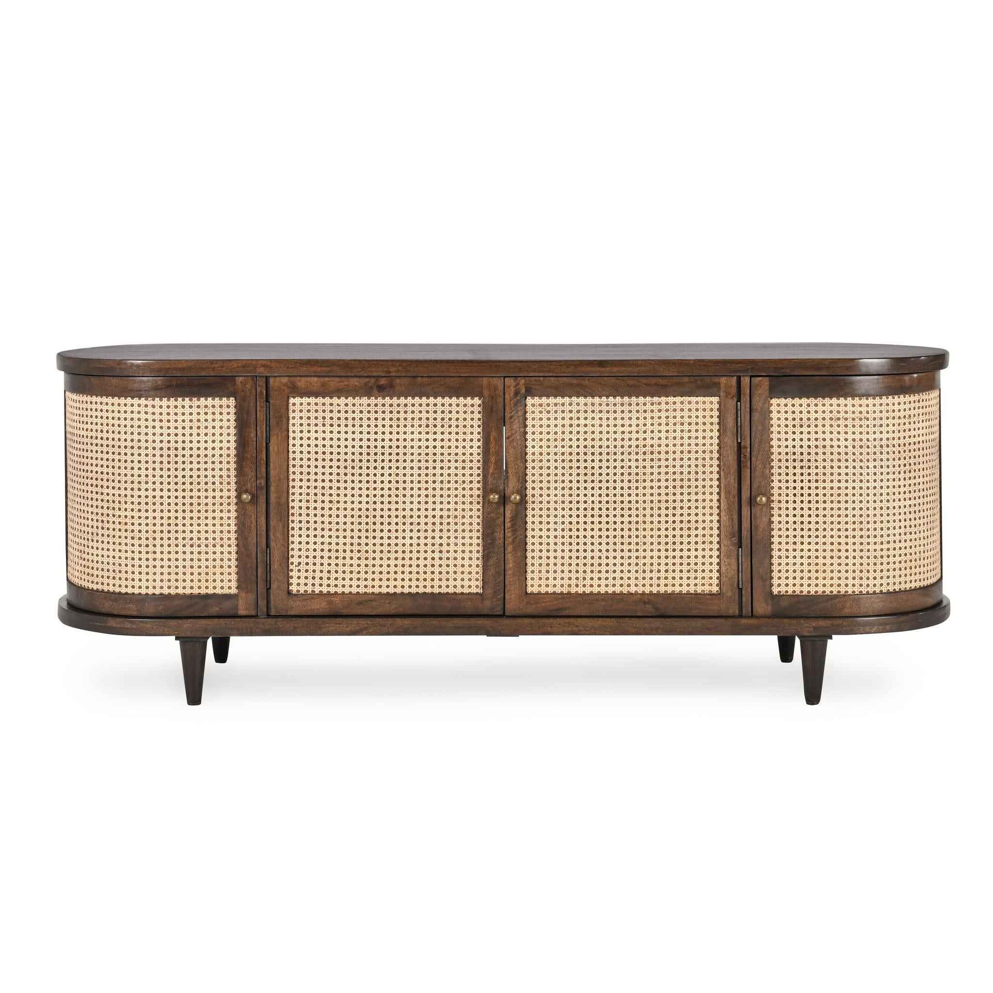 Teresa 4 Door Buffet - Walnut/Natural Brown - Image 2