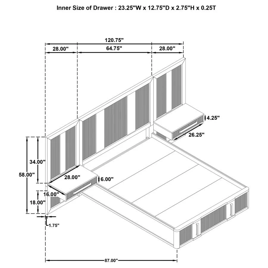 Terrace Ash Brown 5-piece Queen Panel Bedroom Set - Image 12