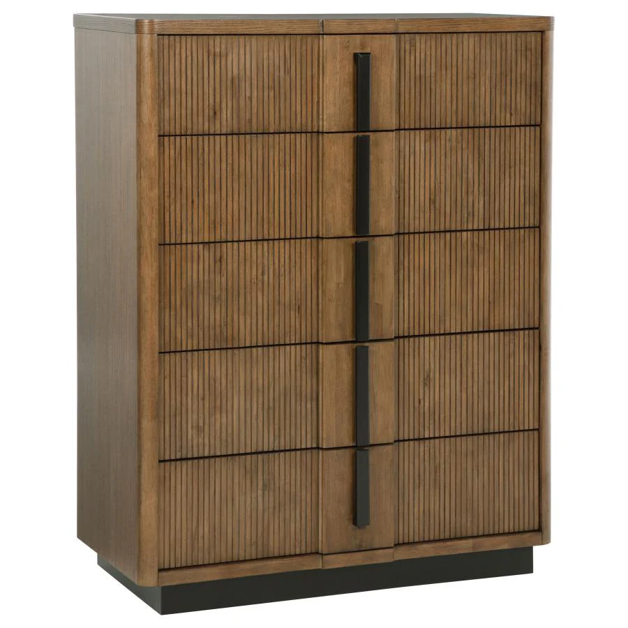 Terrace Ash Brown 6-Piece Eastern King Panel Bedroom Set - Image 9