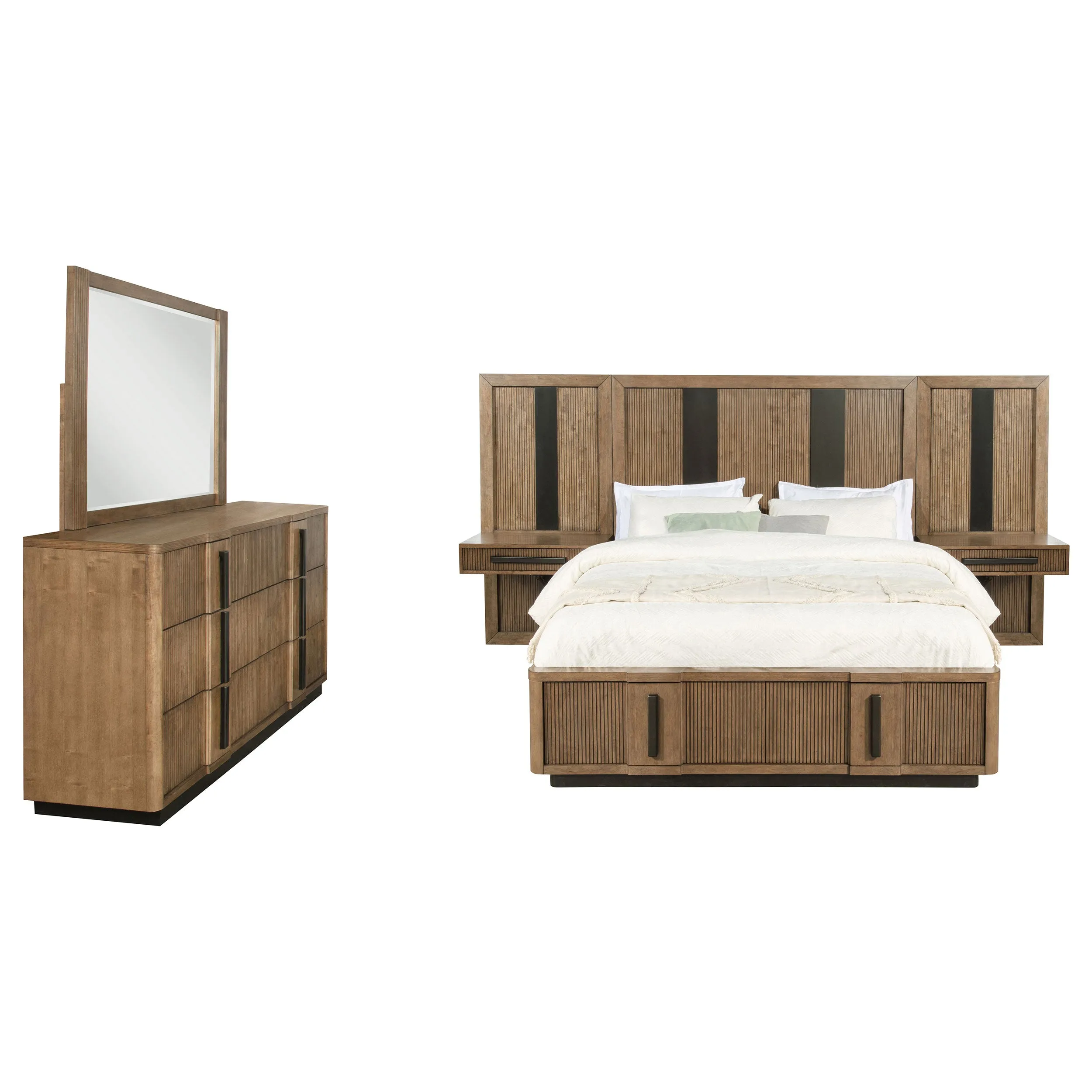 Terrace Ash Brown5-piece Eastern King Panel Bedroom Set - Image 2