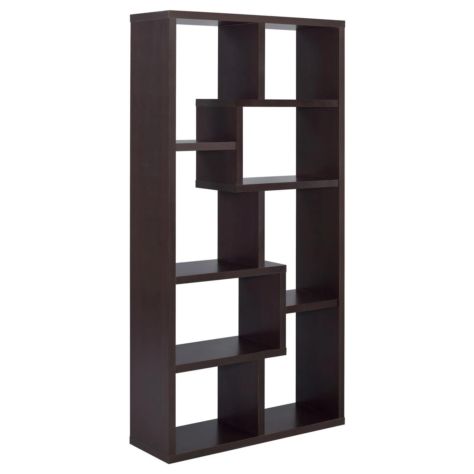 Theo Cappuccino 10-Shelf Bookcase - Image 6