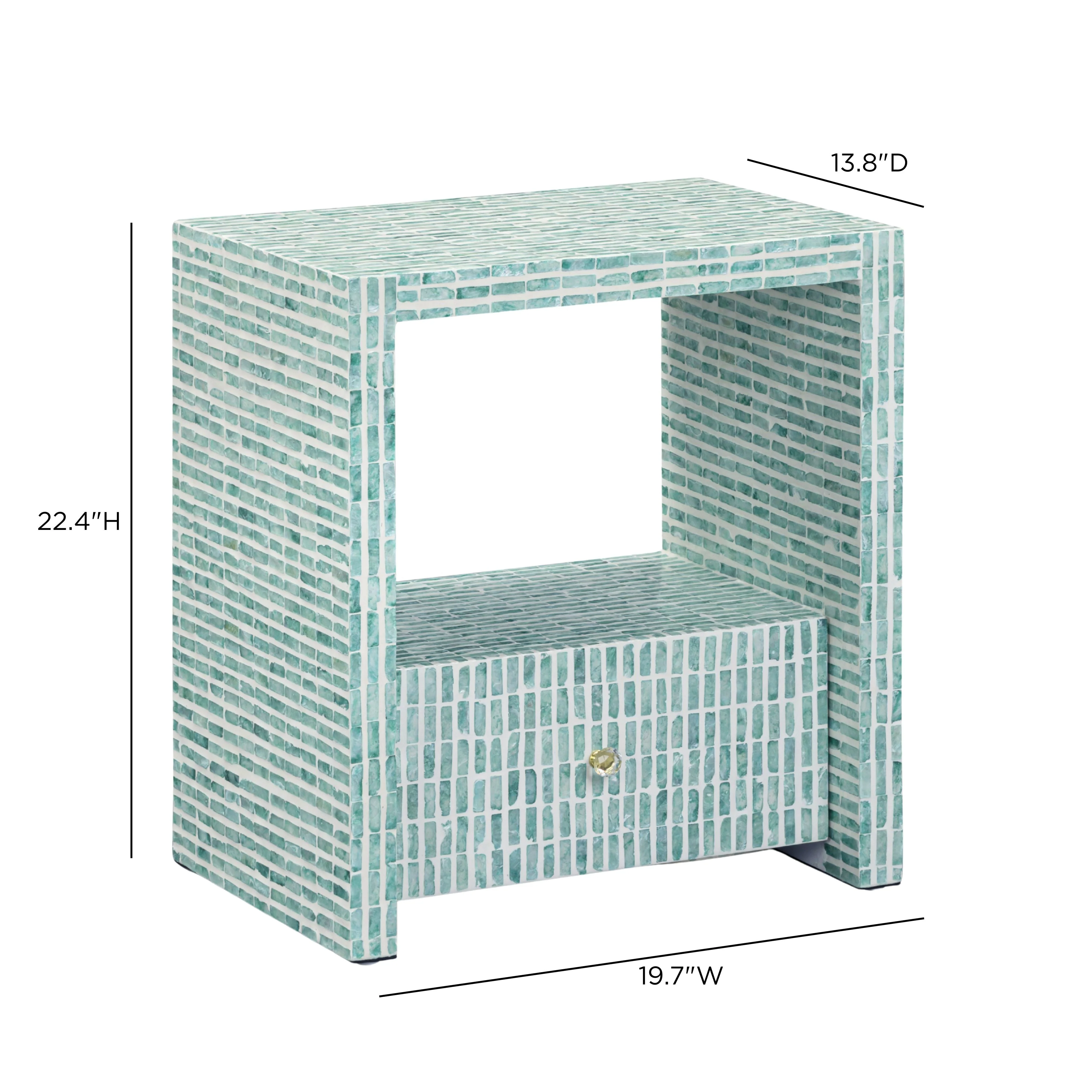 Tia 20" Mother of Pearl Nightstand - Image 8