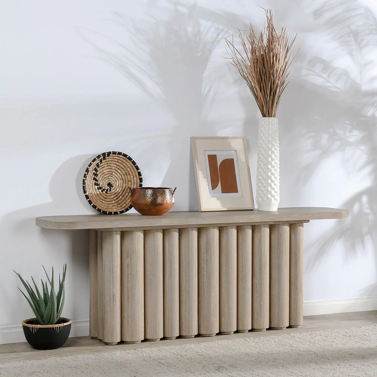 Tiber Console Table - Cream Washed - Image 7