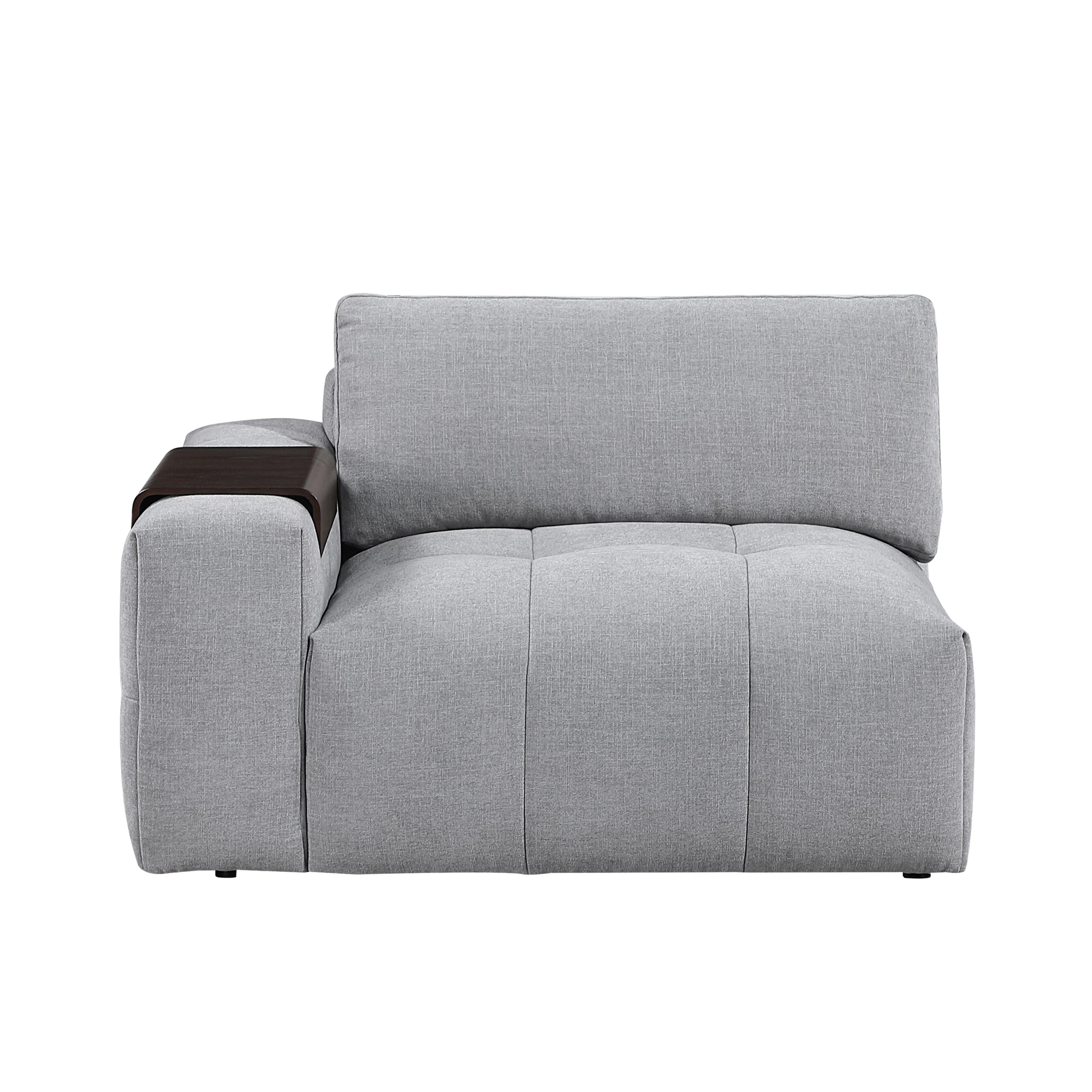 Tidal Gray 5-Piece Modular Sectional with Ottoman - Image 5