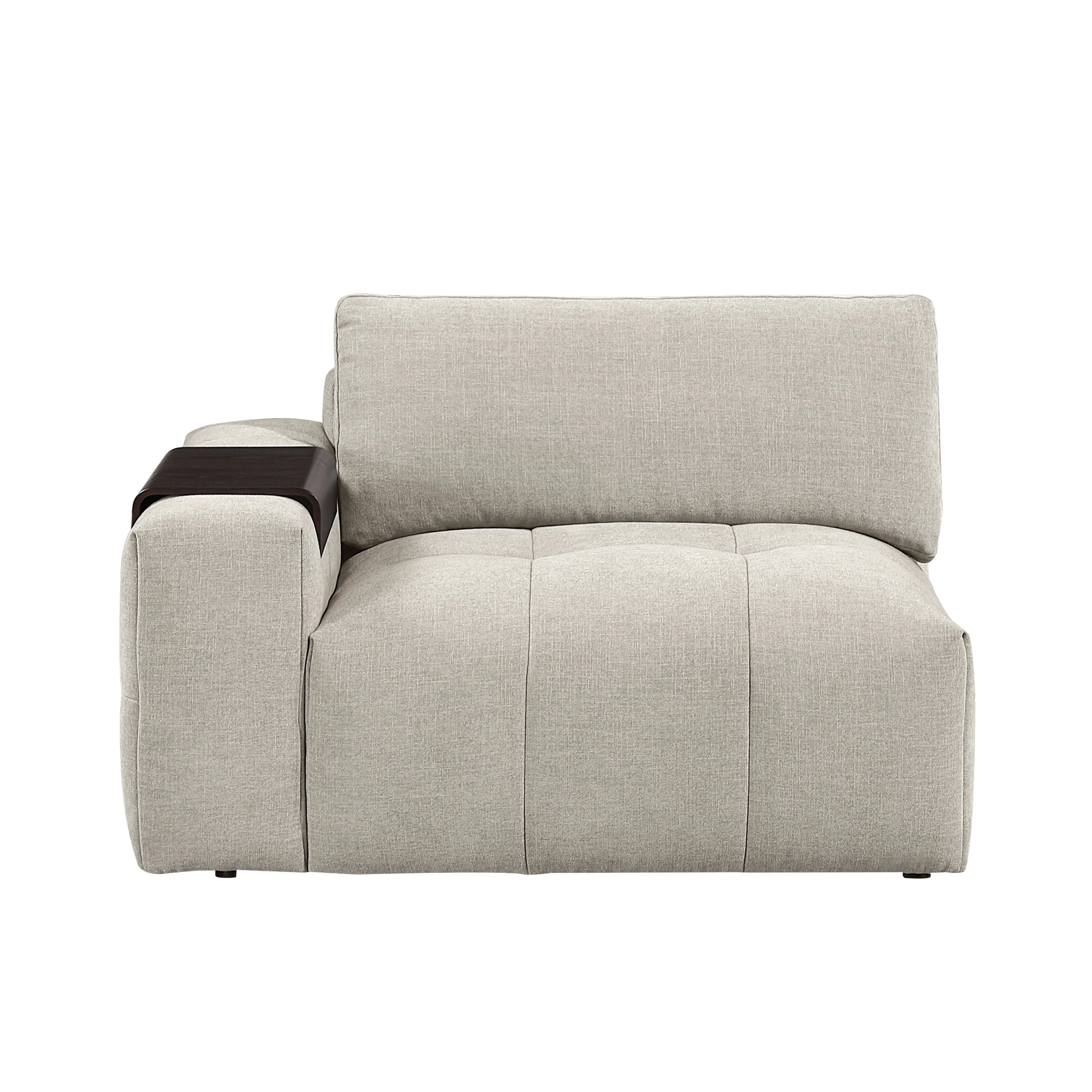 Tidal Taupe 5-Piece Modular Sectional with Ottoman - Image 5