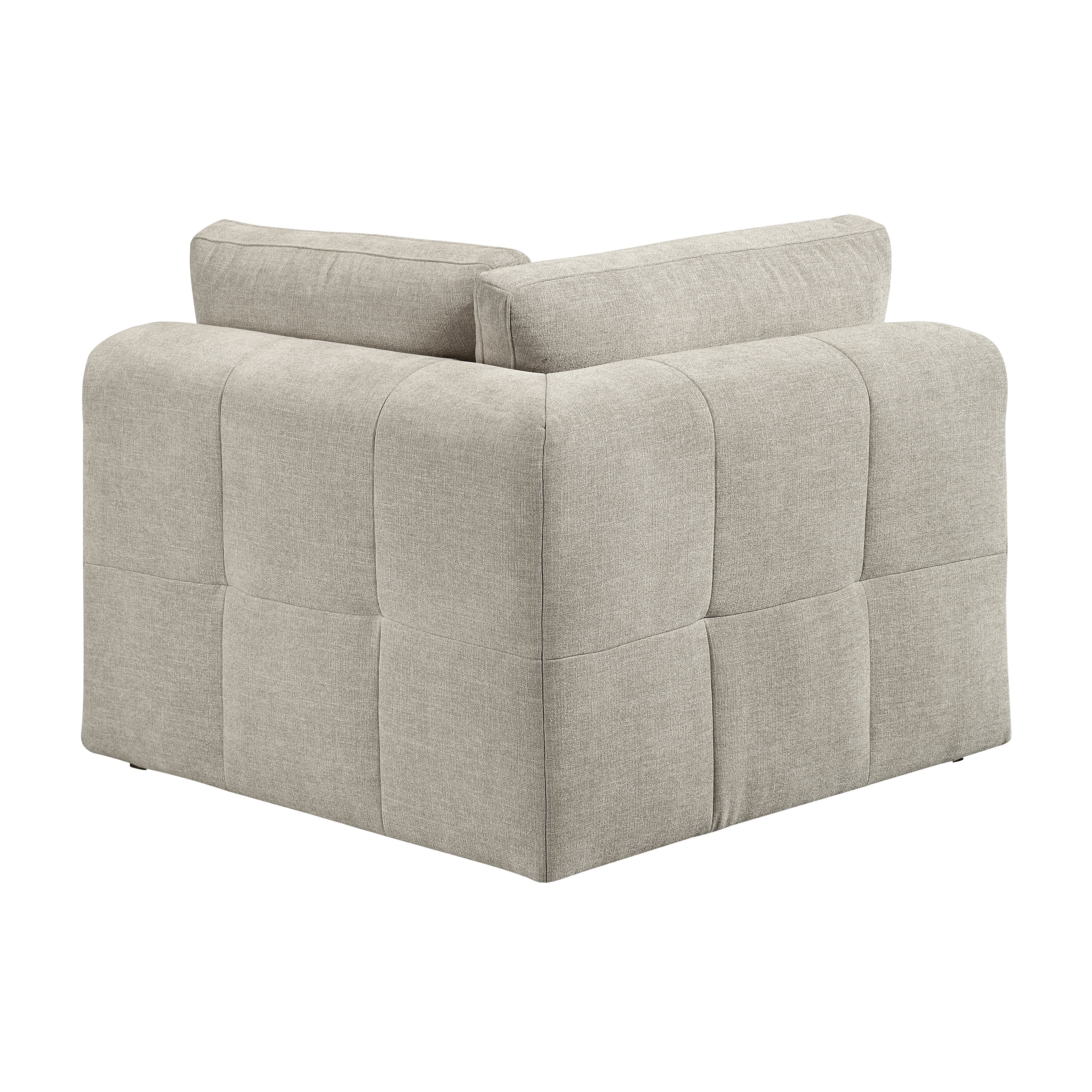Tidal Taupe 5-Piece Modular Sectional with Ottoman - Image 9