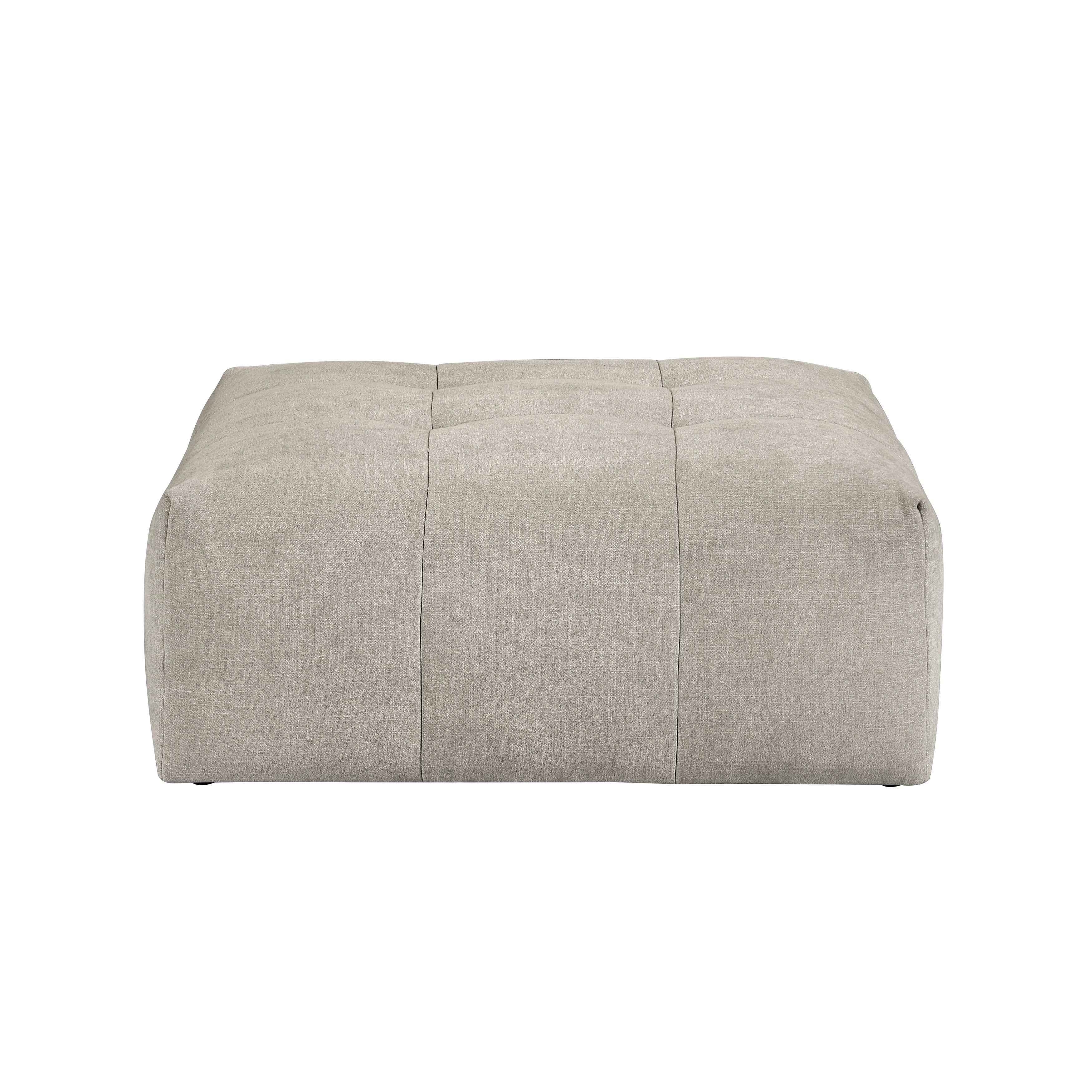 Tidal Taupe Ottoman with Caster