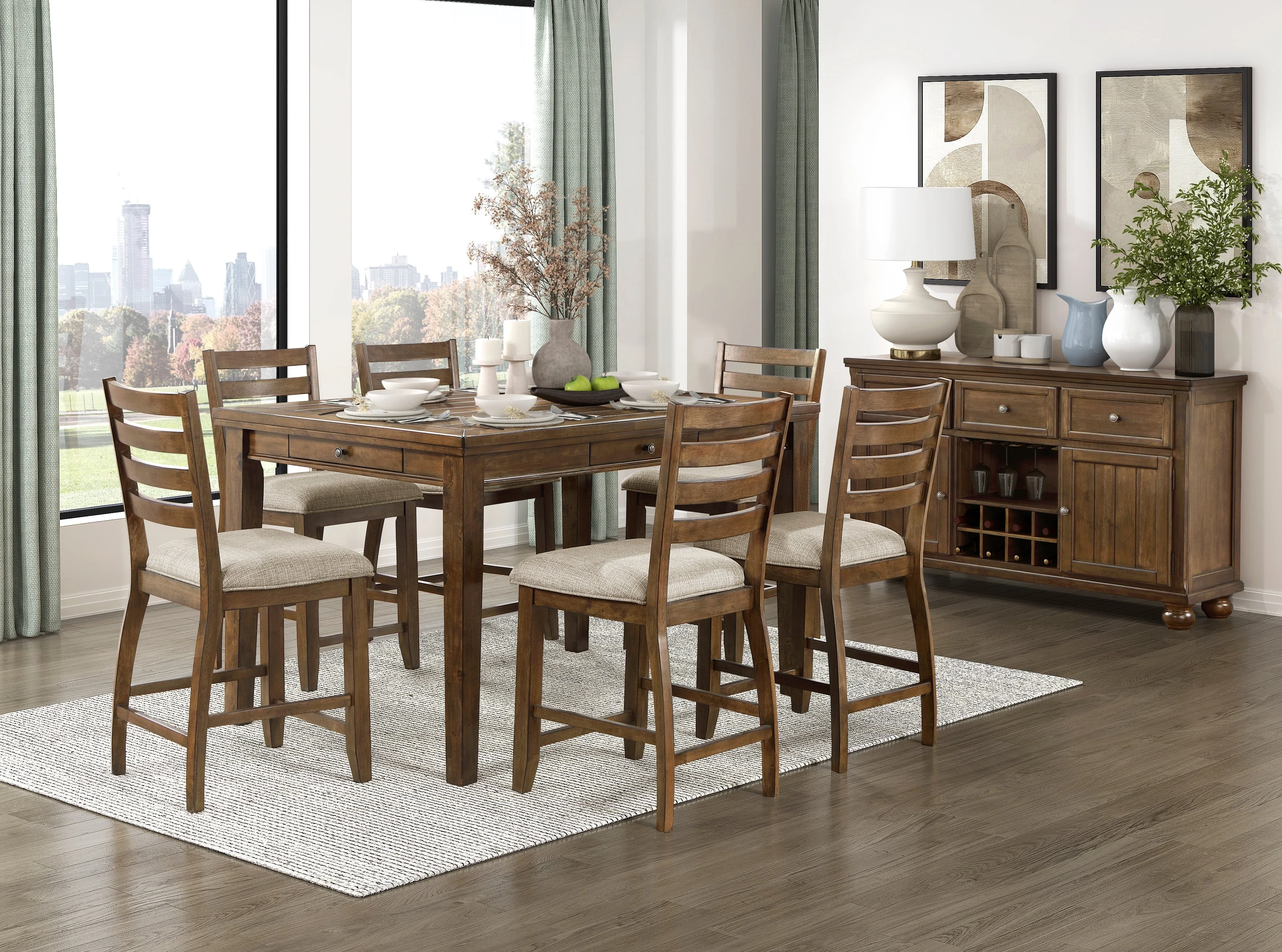 Tigard Cherry Counter Height Set - Image 7