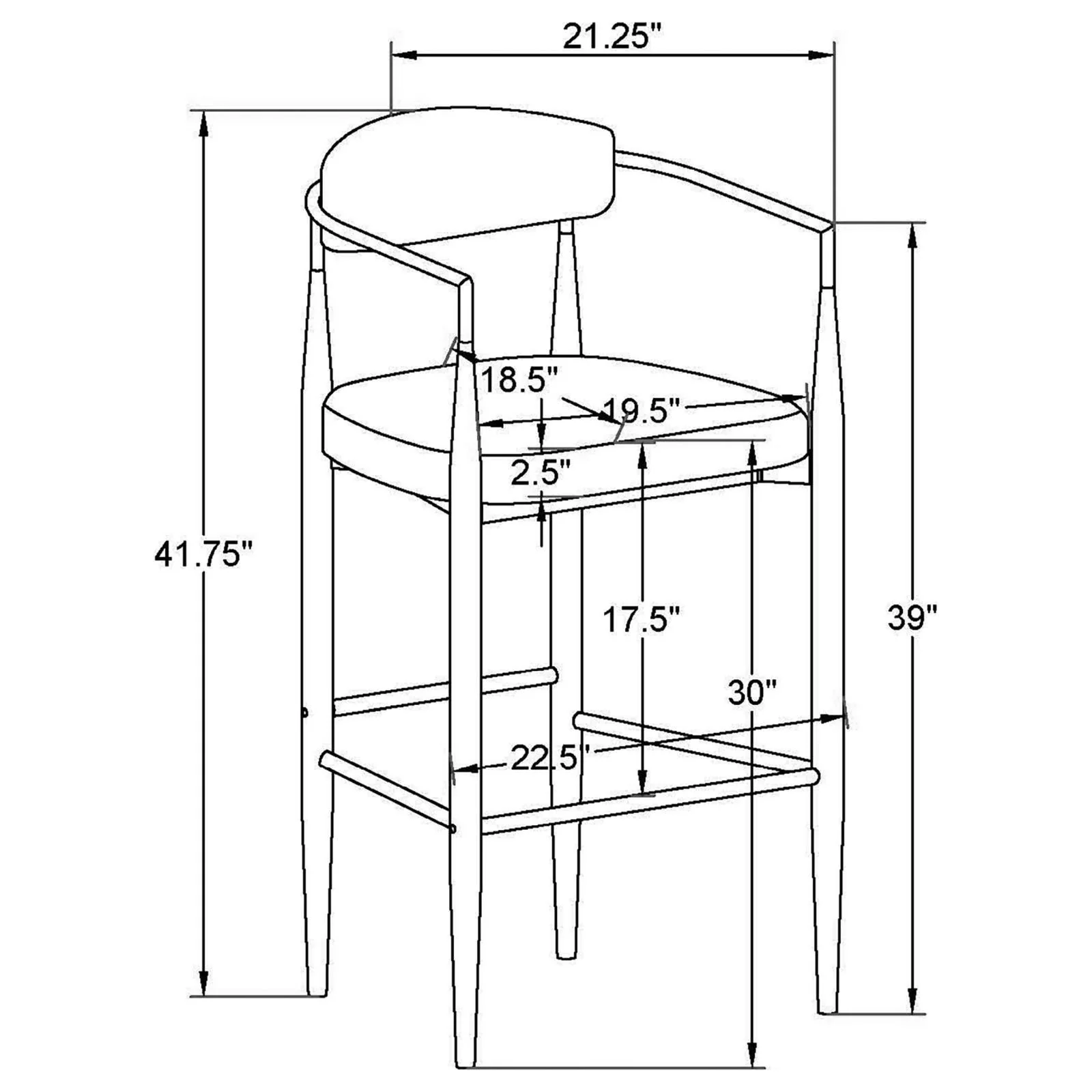 Tina Green Metal Pub Height Upholstered Bar Stool, Set of 2 - Image 13