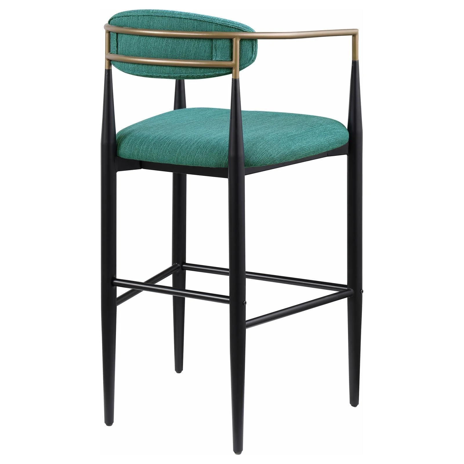 Tina Green Metal Pub Height Upholstered Bar Stool, Set of 2 - Image 8